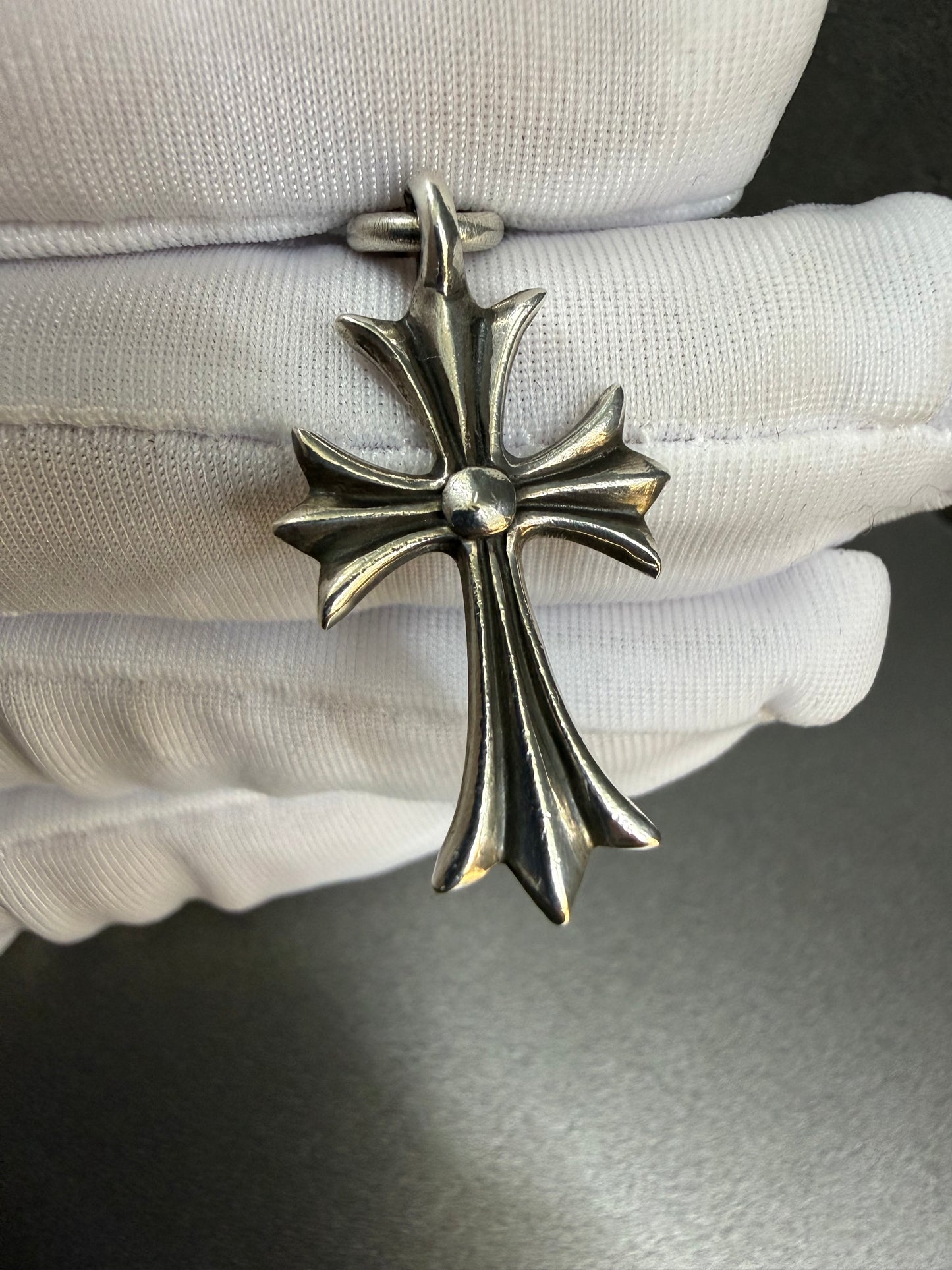 Chrome Hearts Ball Tiny Cross Pendant with Ball Chain