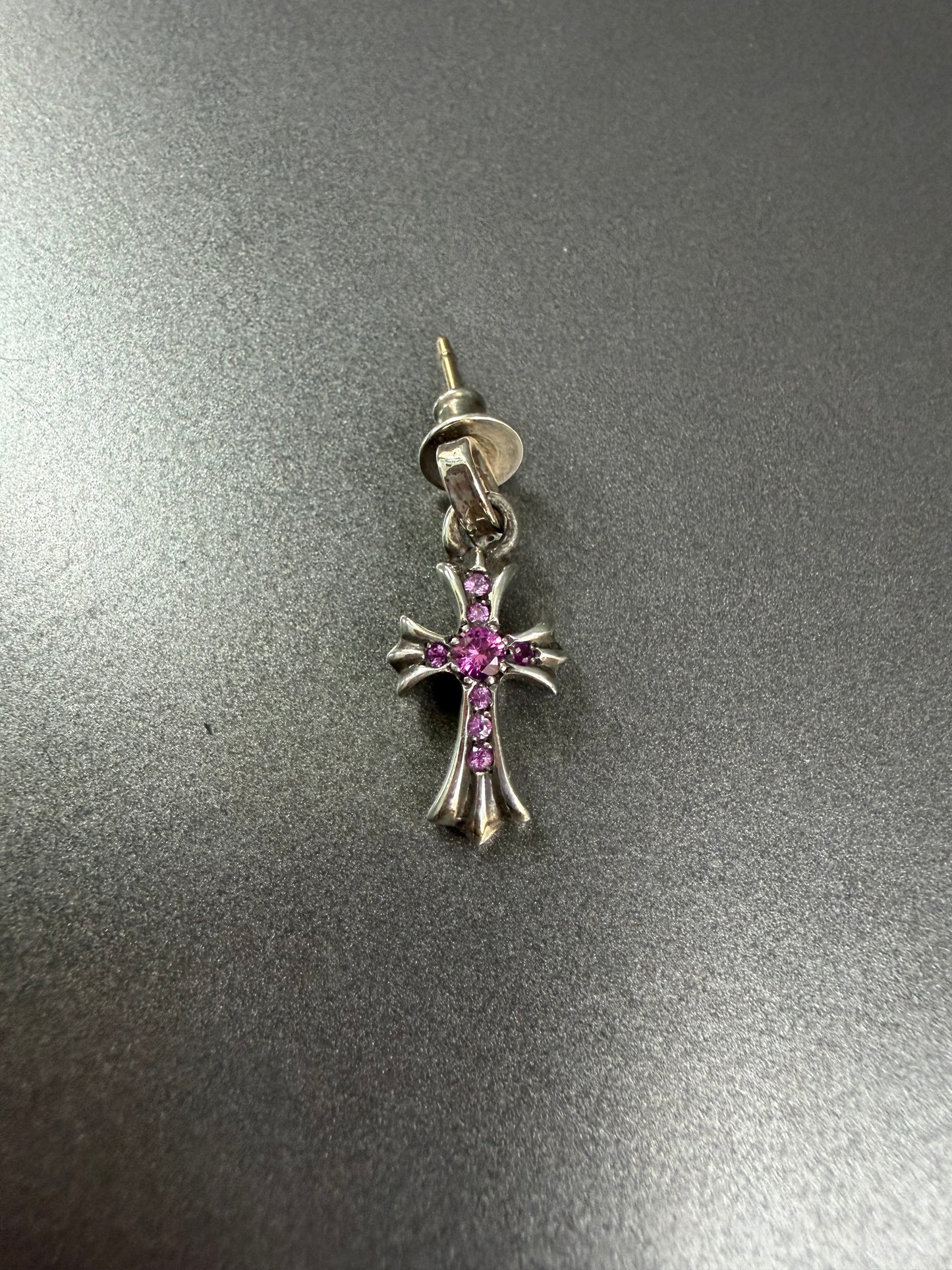 Chrome Hearts Pink Sapphire BBF Babyfat Earring