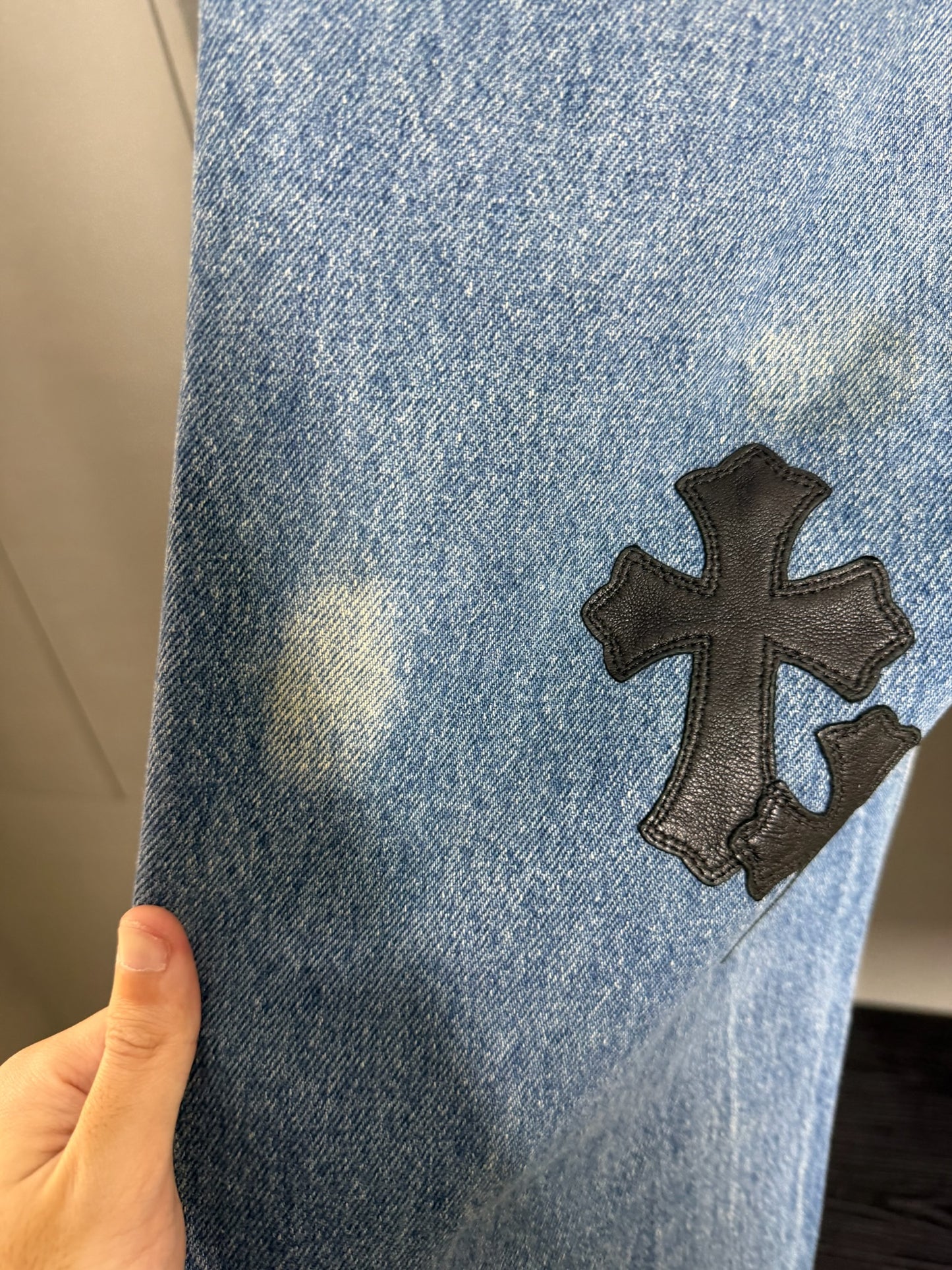 Chrome Hearts Levi’s 505 Cross Patch Jeans