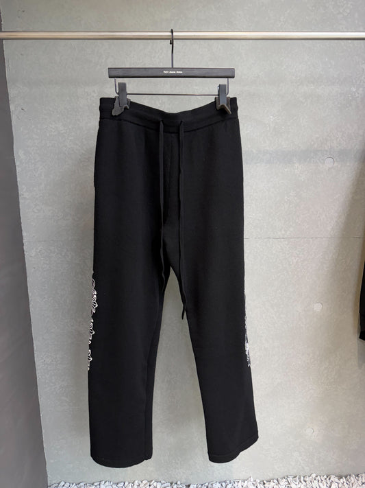 Chrome Hearts Life Sentence Cashmere Floral Cross Sweatpants