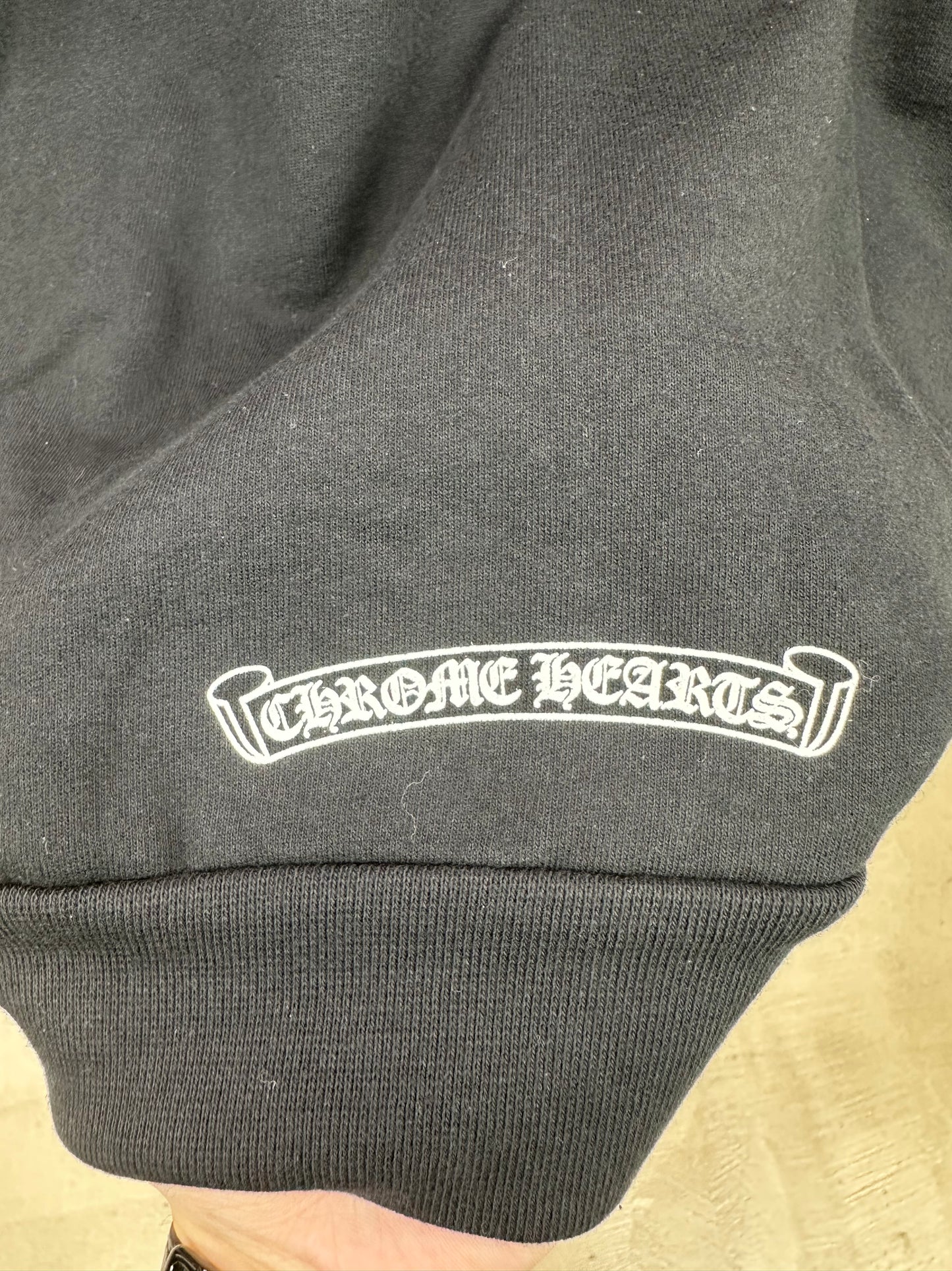 Chrome Hearts Gothic Script Zip-up Hoodie