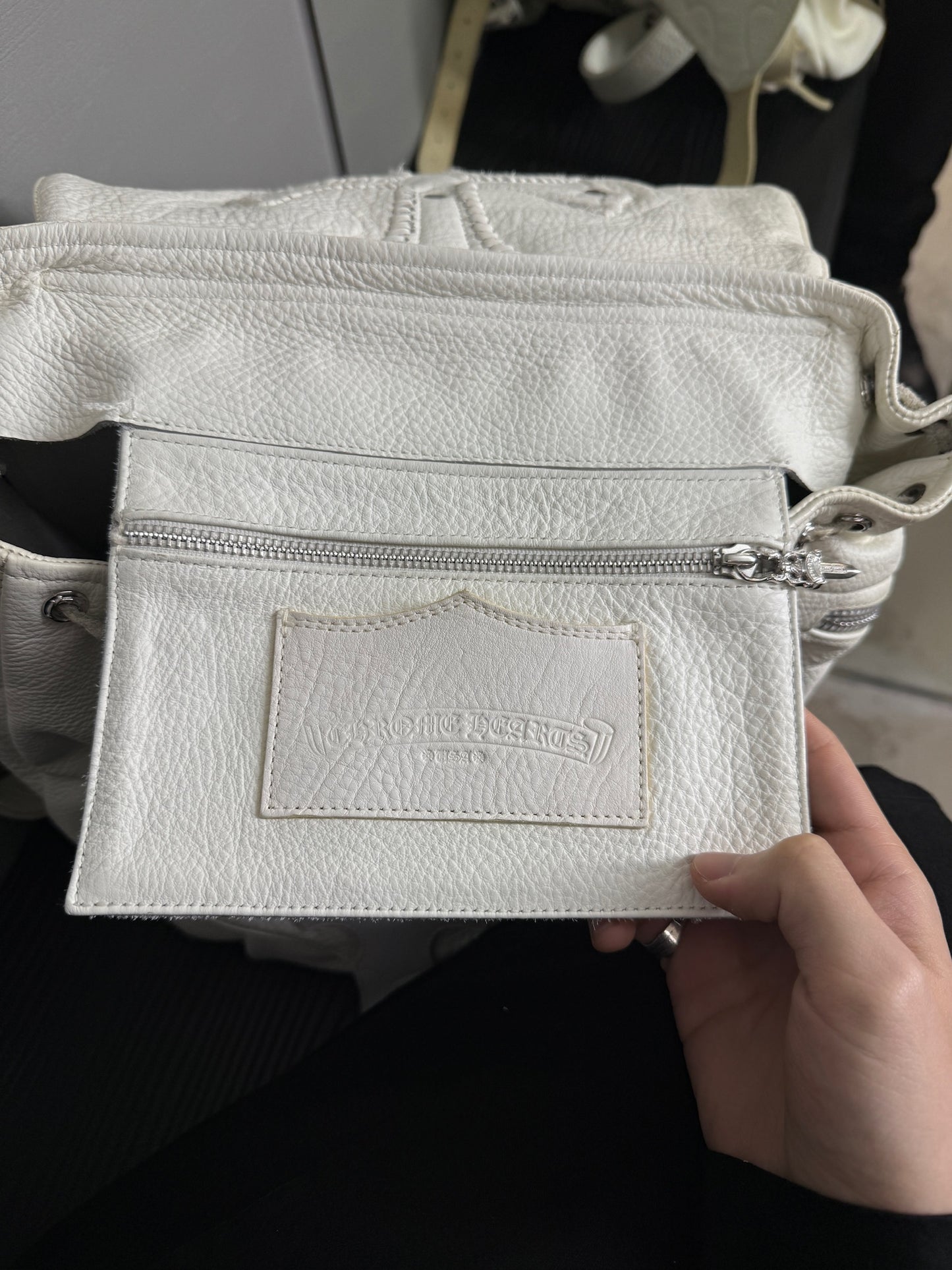 Chrome Hearts White Gunslinger Cemetery Backpack