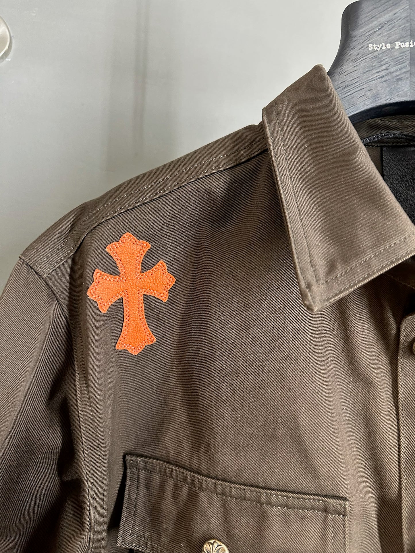Chrome Hearts Cross Patch Work Dog Jacket