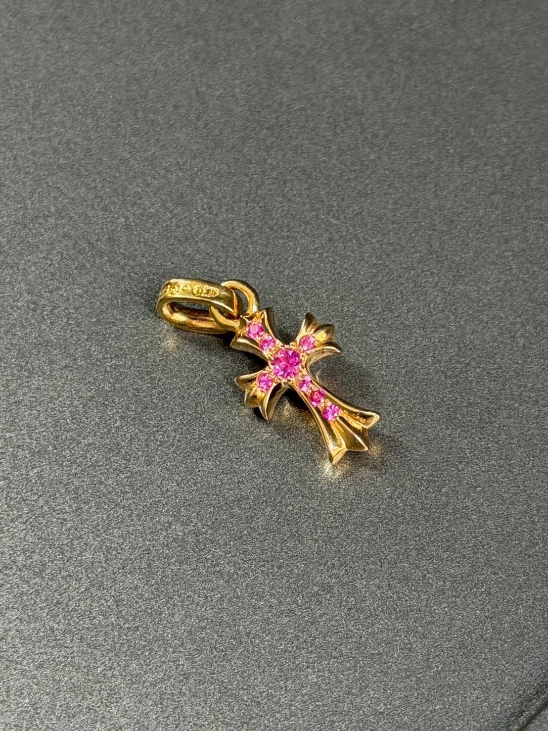 Chrome Hearts Pink Sapphire Babyfat BBF Pendant