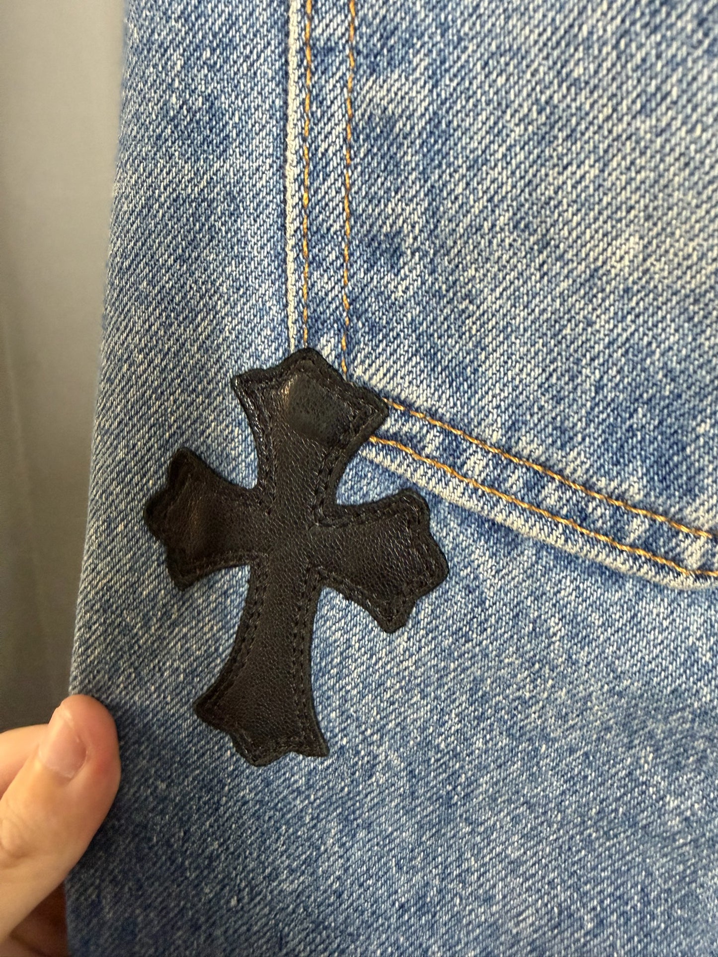 Chrome Hearts Levi’s 505 Cross Patch Jeans