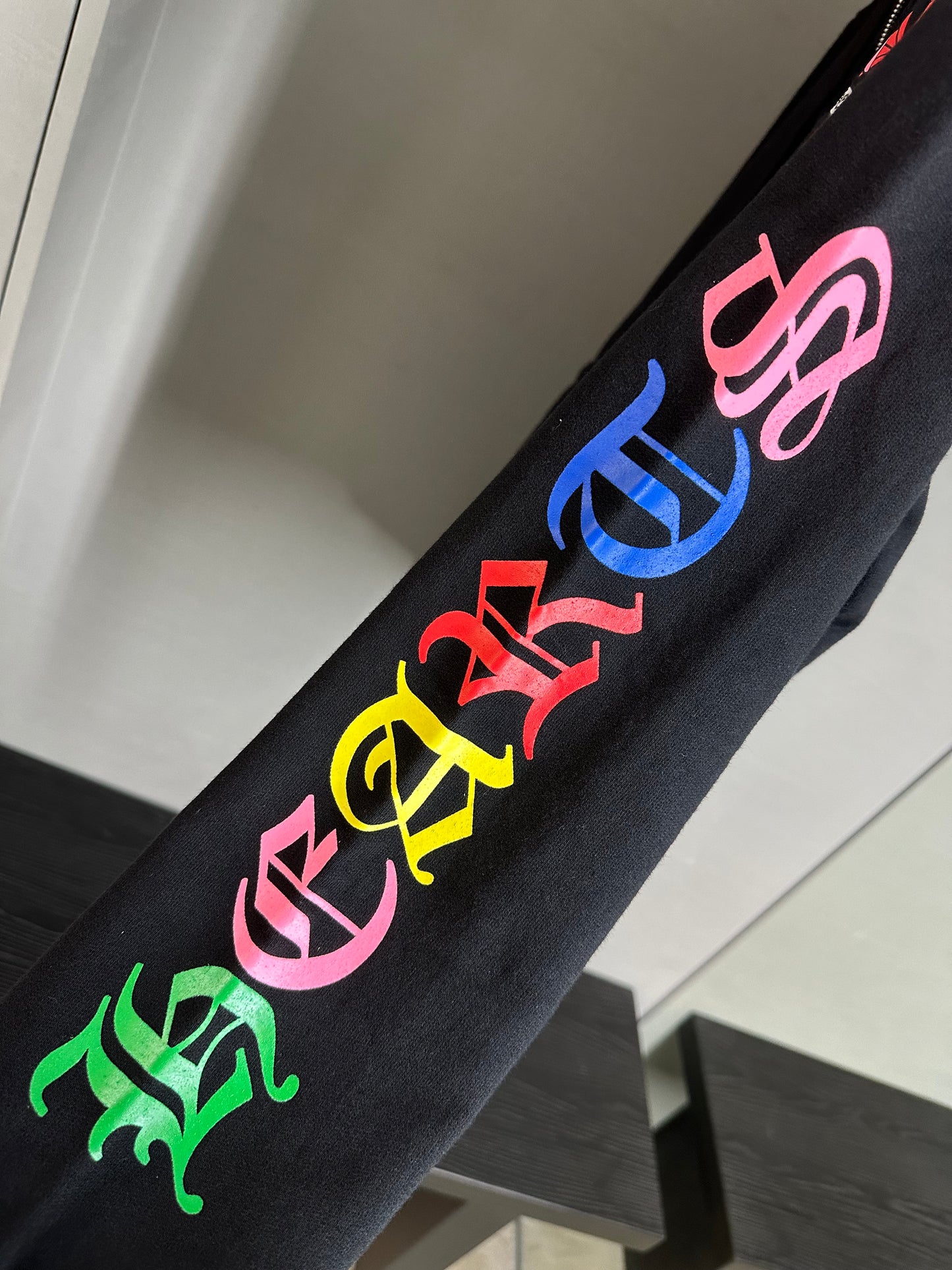 Chrome Hearts Multicolor Cemetery Cross Zip Up Hoodie