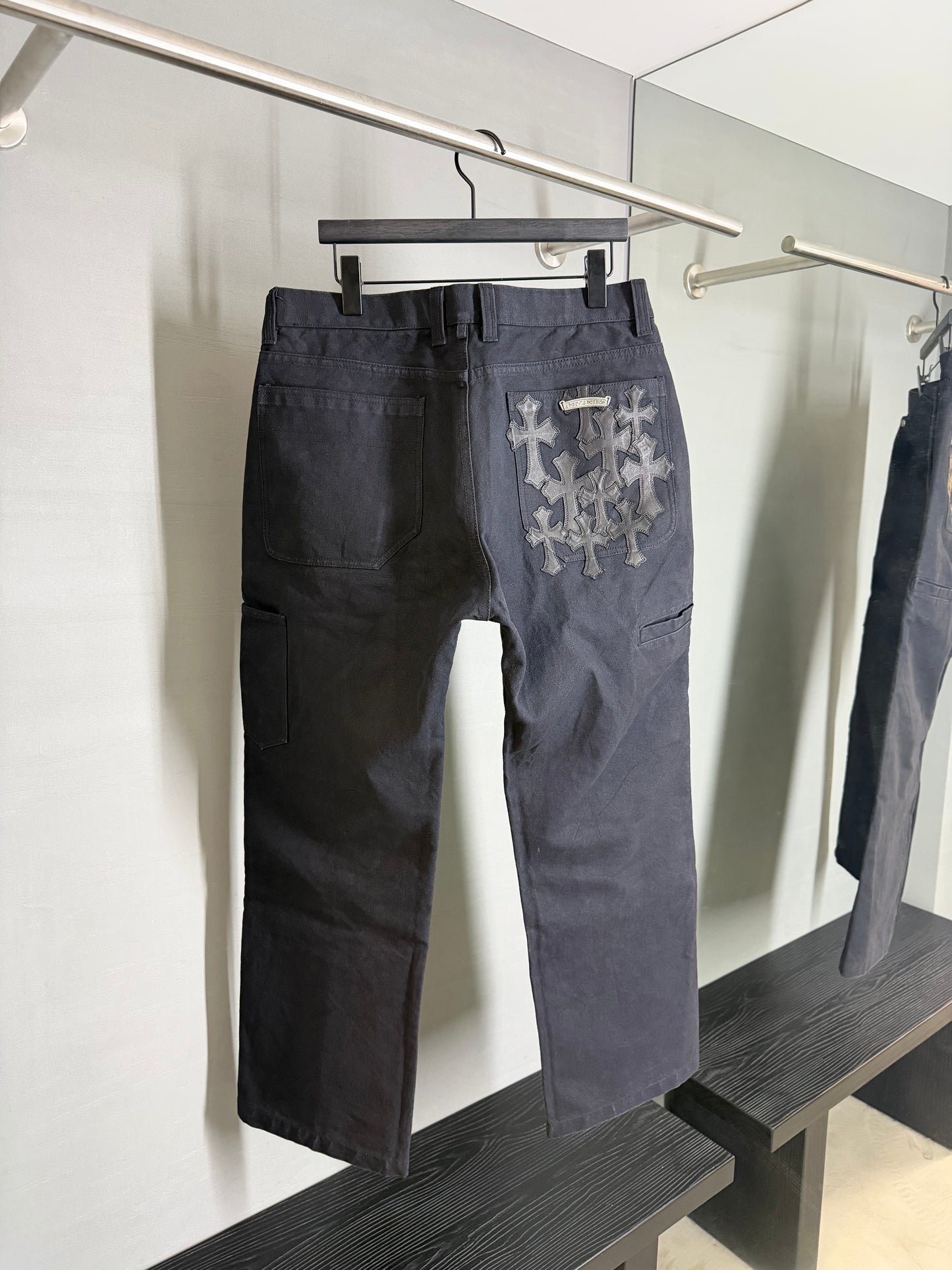 Chrome Hearts Cemetery Cross Patch Carpenter Pants