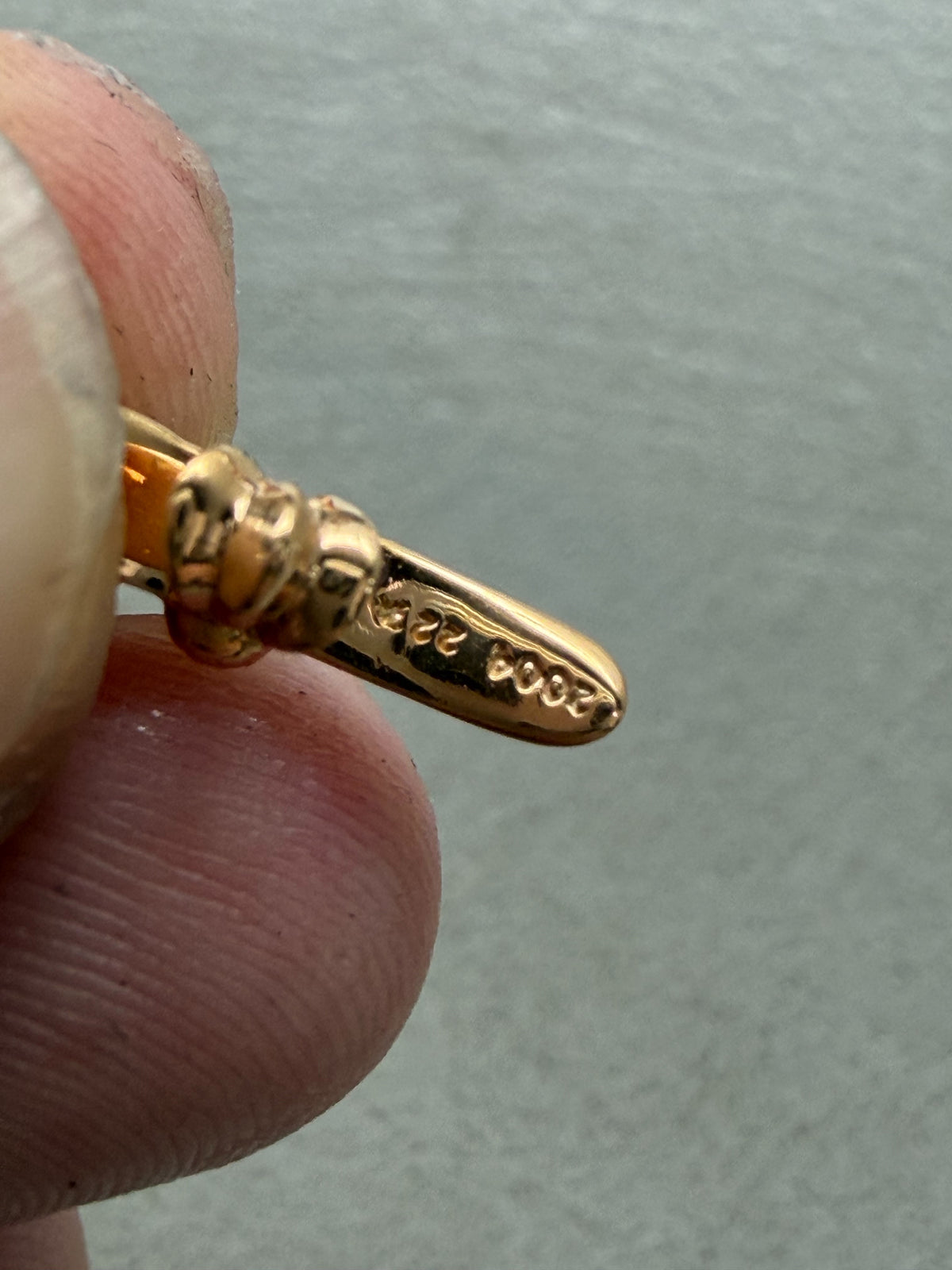 Chrome Hearts 22k Babyfat Pendant with Emerald
