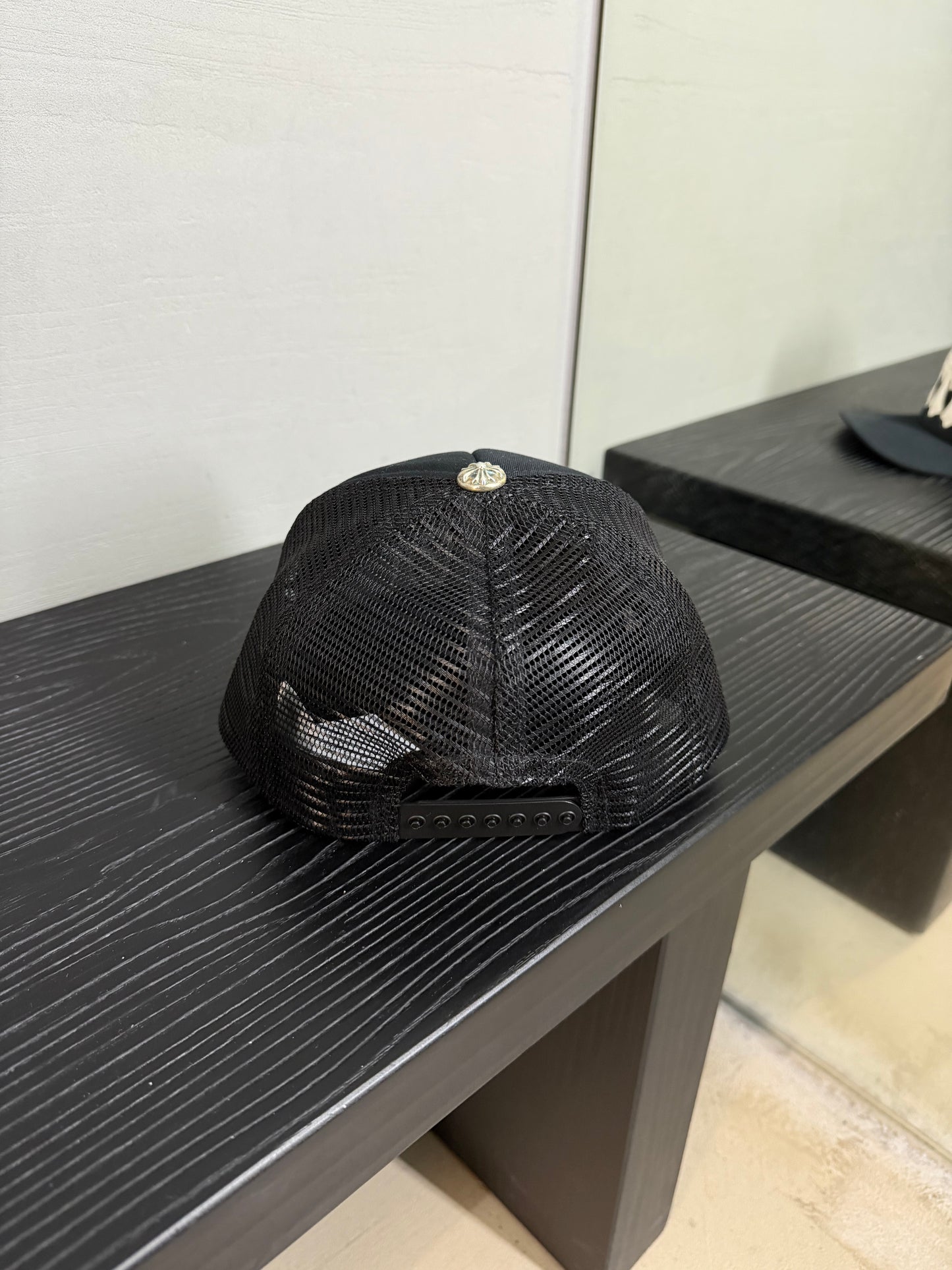 Chrome Hearts White Cemetery Cross Trucker Hat