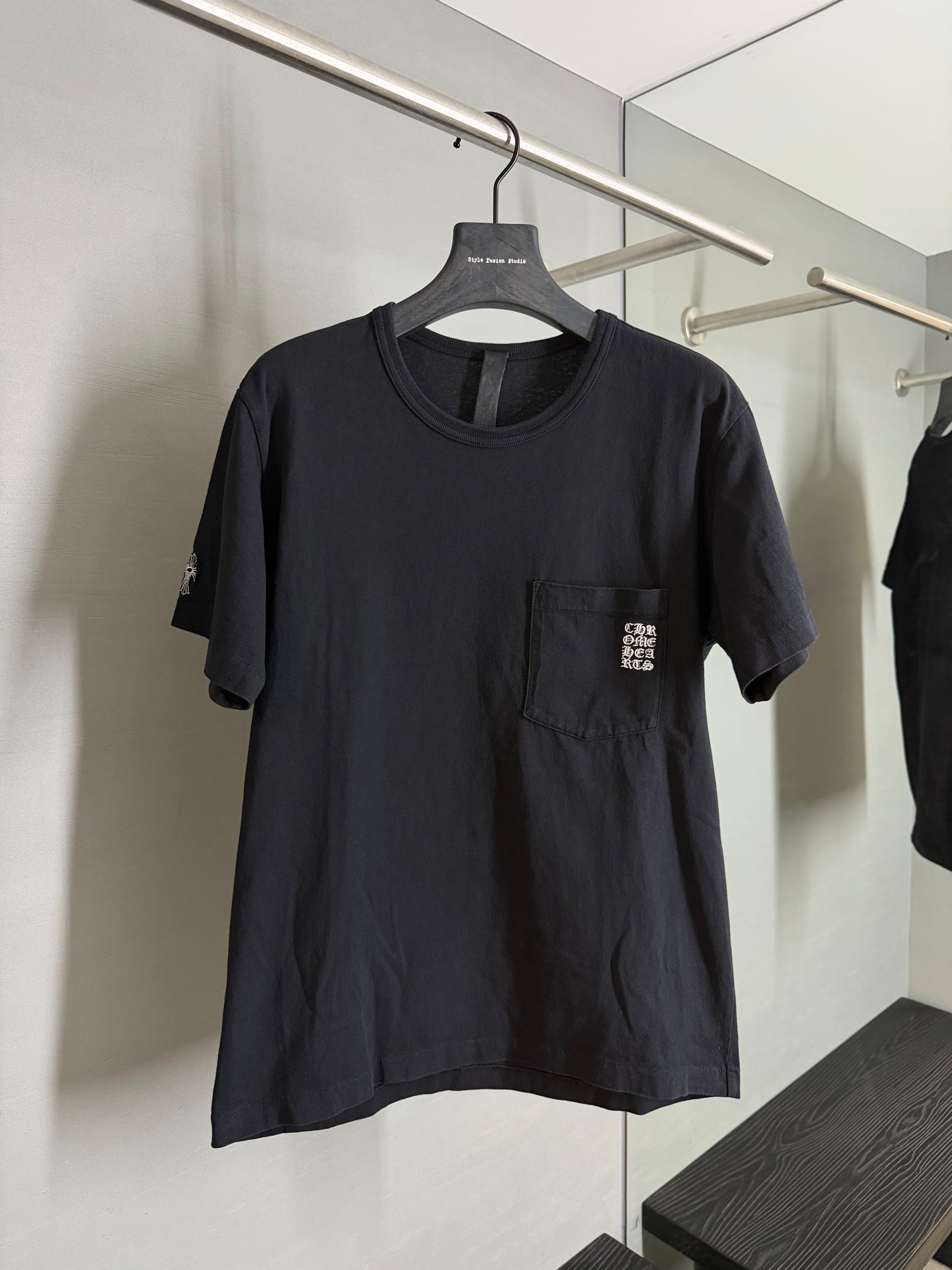 Chrome Hearts Sanskrit Cross Embroidered T-shirt