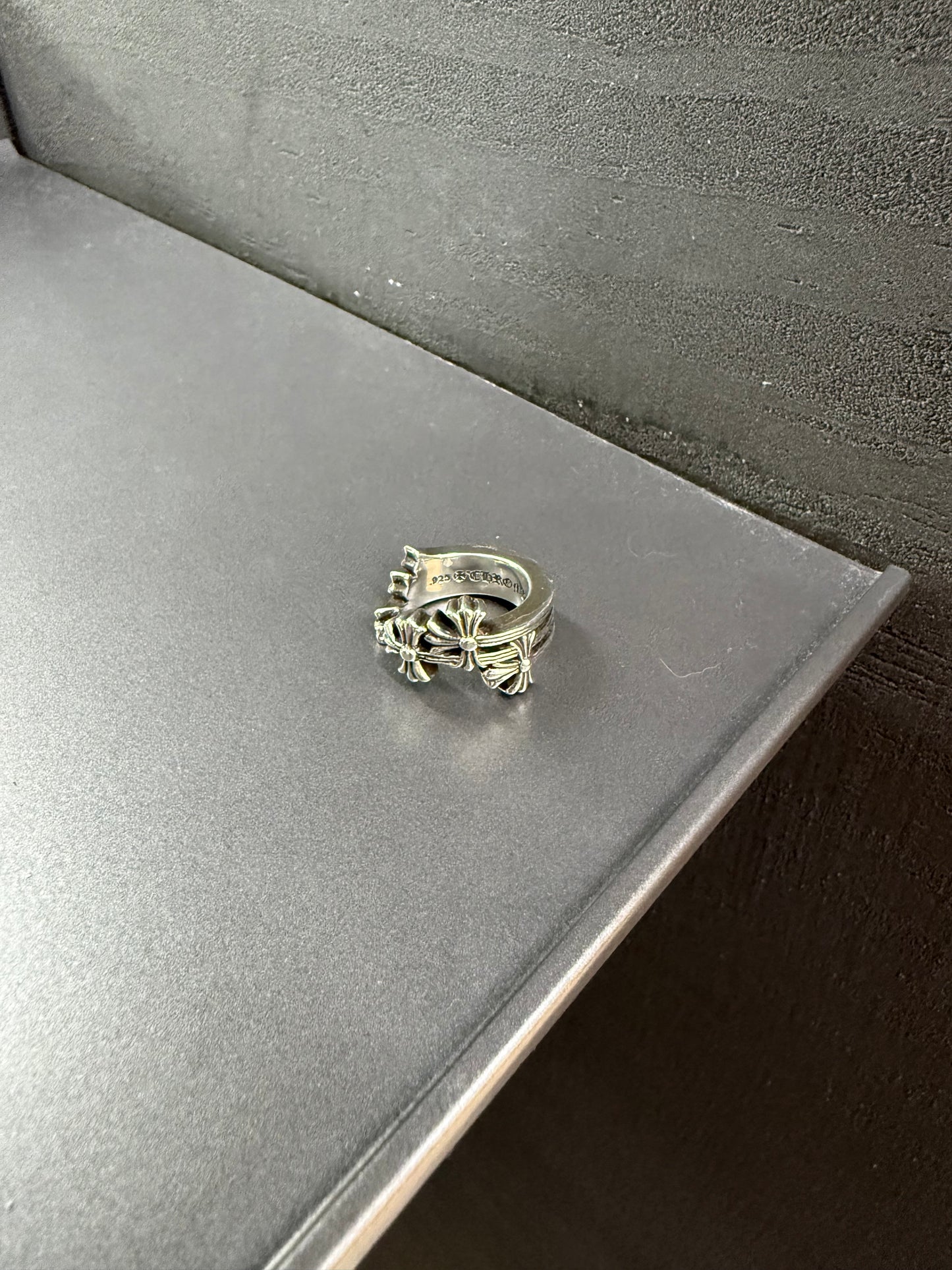 Chrome Hearts 3 CH Cross sterling ring