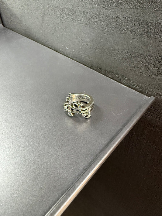 Chrome Hearts 3 CH Cross sterling ring