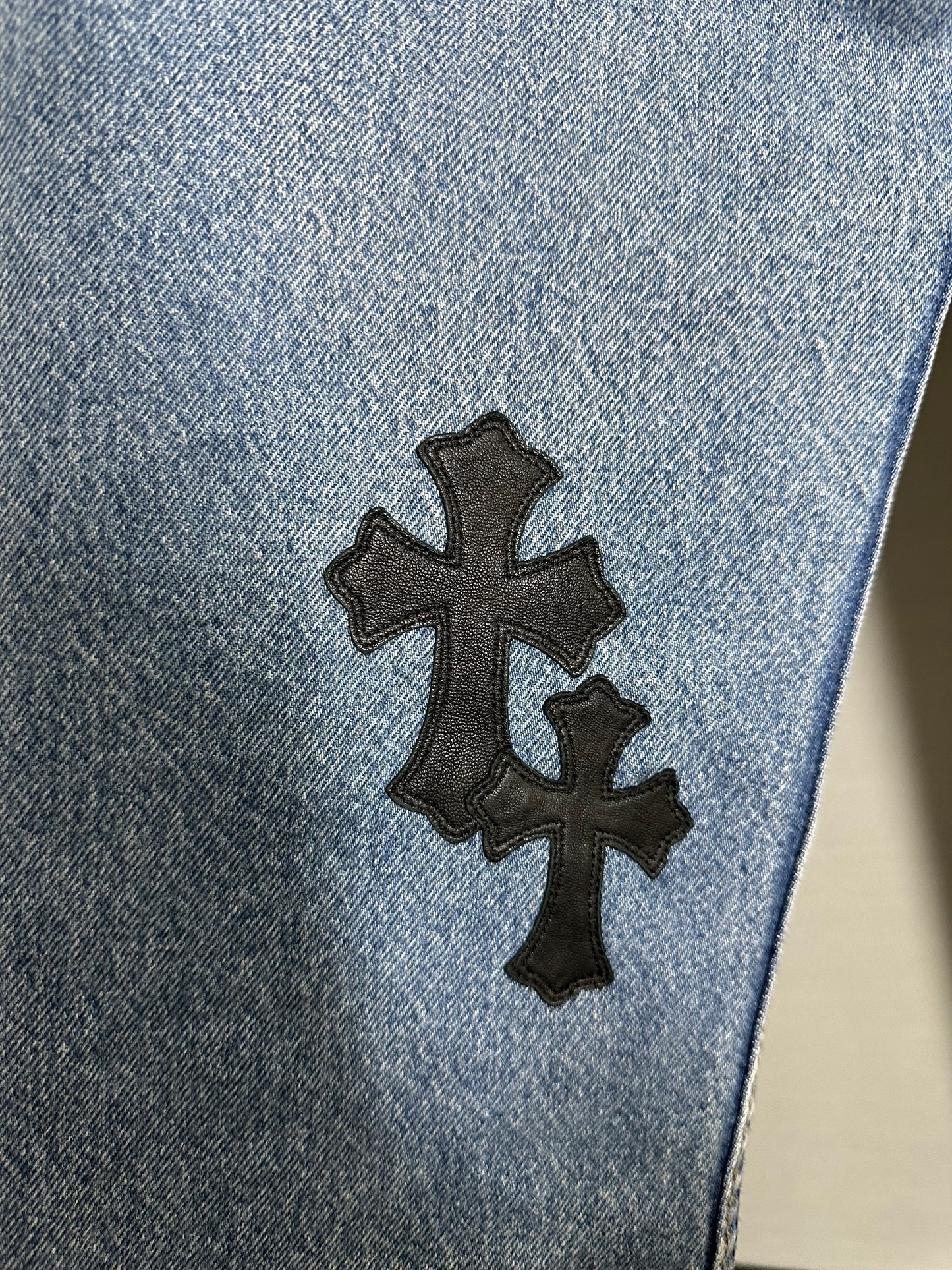 Chrome Hearts Levi’s 505 Cross Patch Jeans