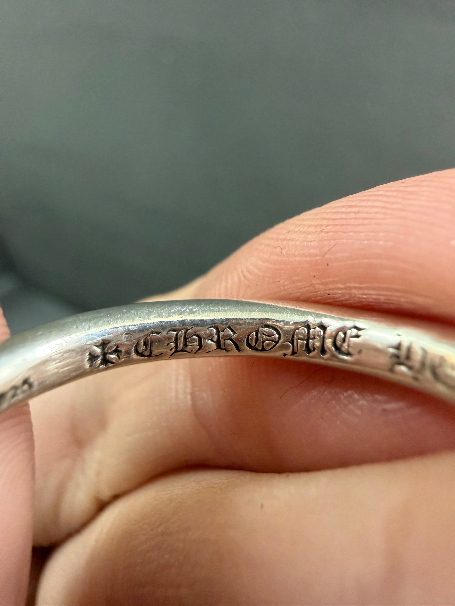 Chrome Hearts Nail Ring with Diamonds