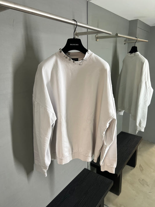 Balenciaga Pierced Round Sweatshirt Men Oversized