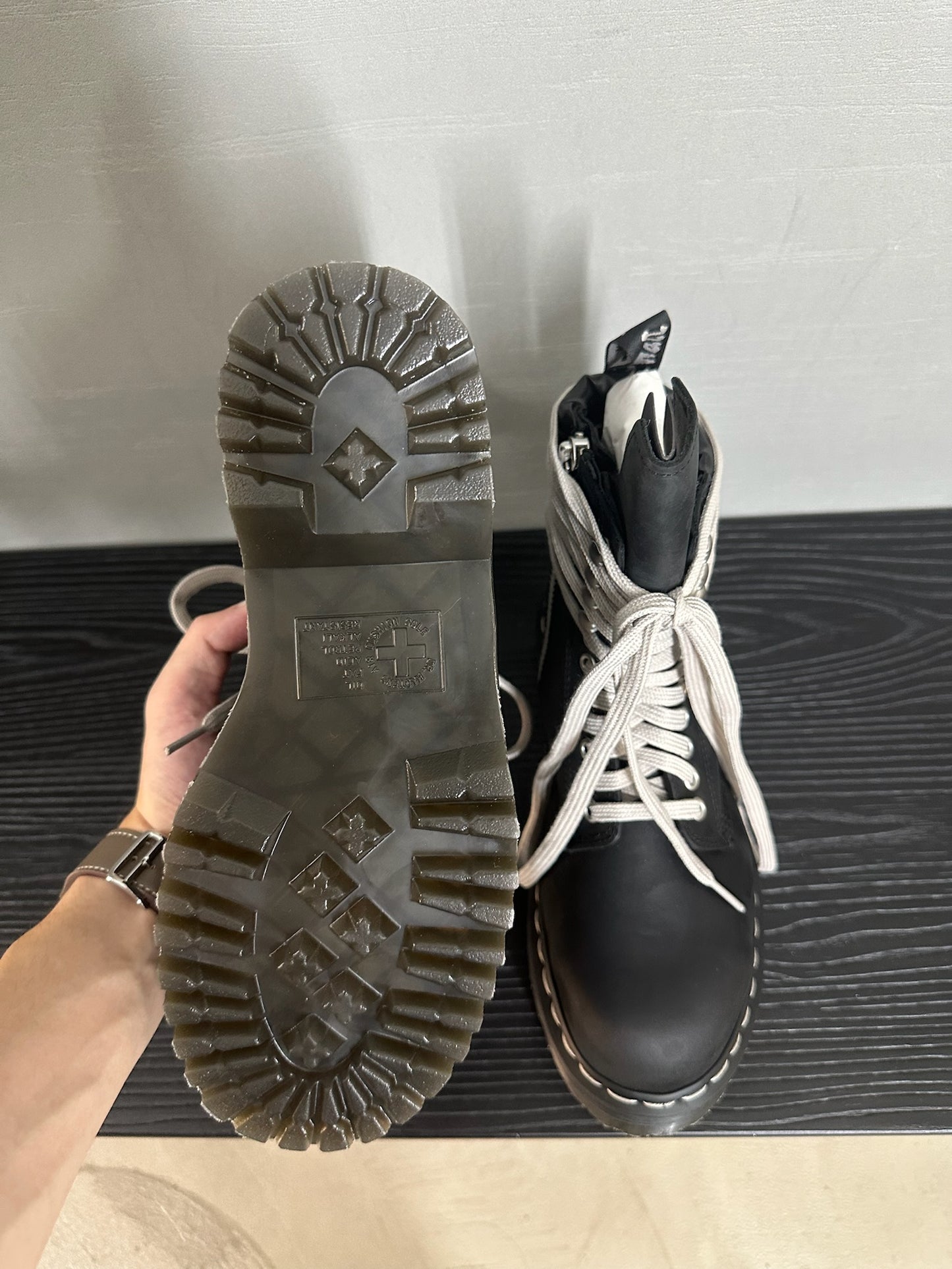 Rick Owens Dr.Martens Quad Sole Steel Toe Boot