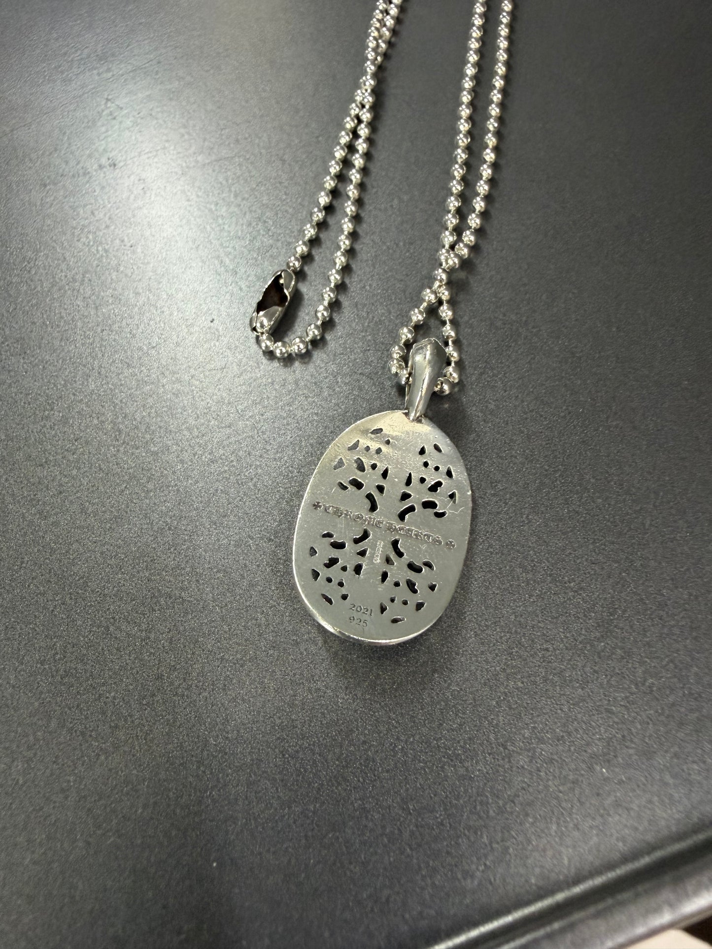 Chrome Hearts Keeper Oval Cross Pendant