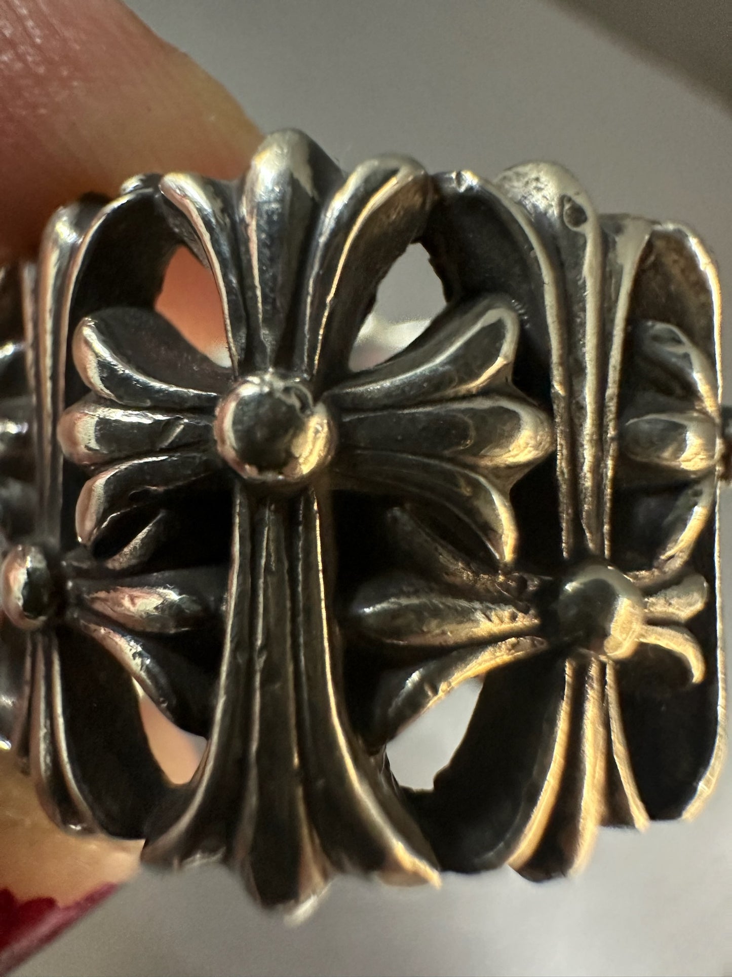 Chrome Hearts cemetery cross ring