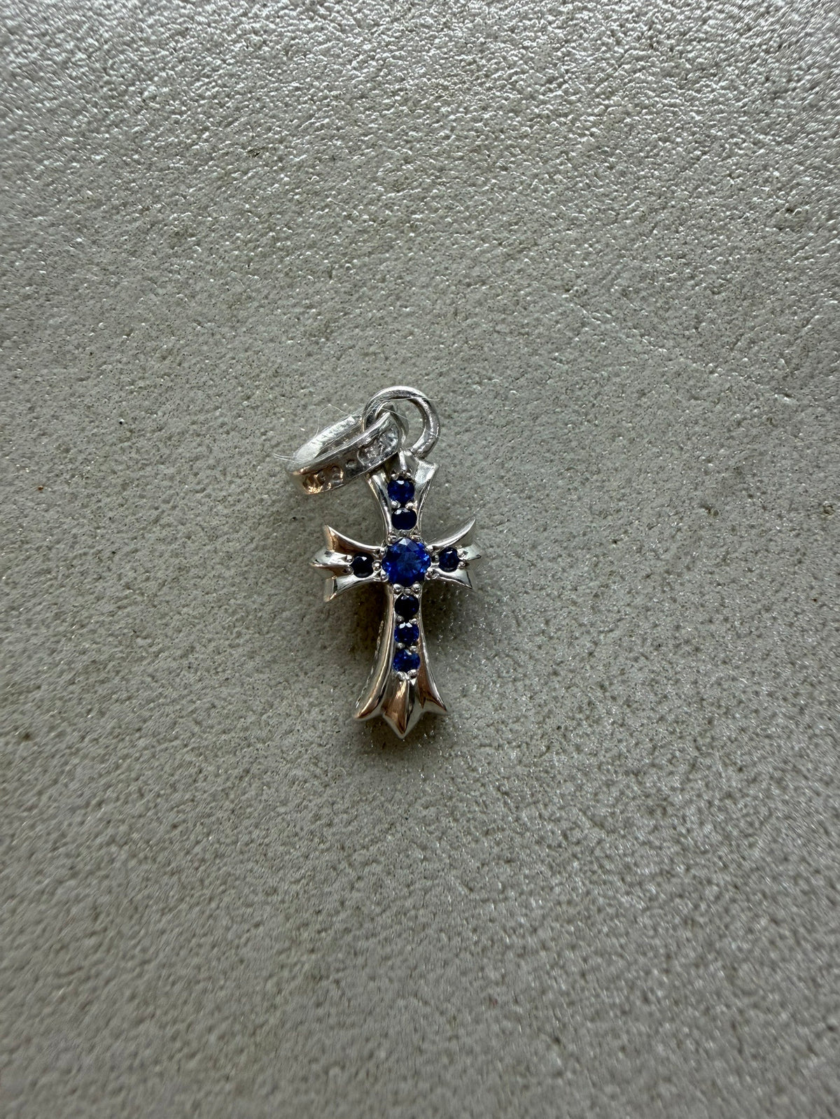 Chrome Hearts 18K Blue Sapphire Babyfat BBF Pendant