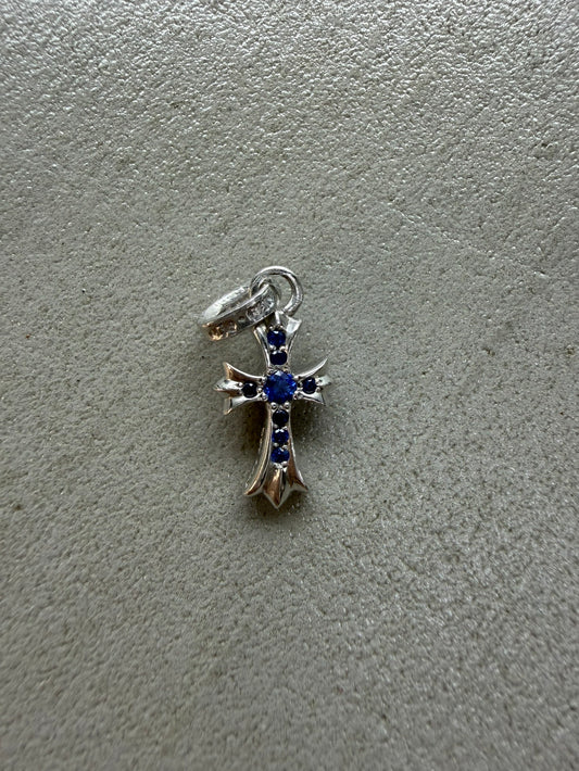 Chrome Hearts 18K Blue Sapphire Babyfat BBF Pendant