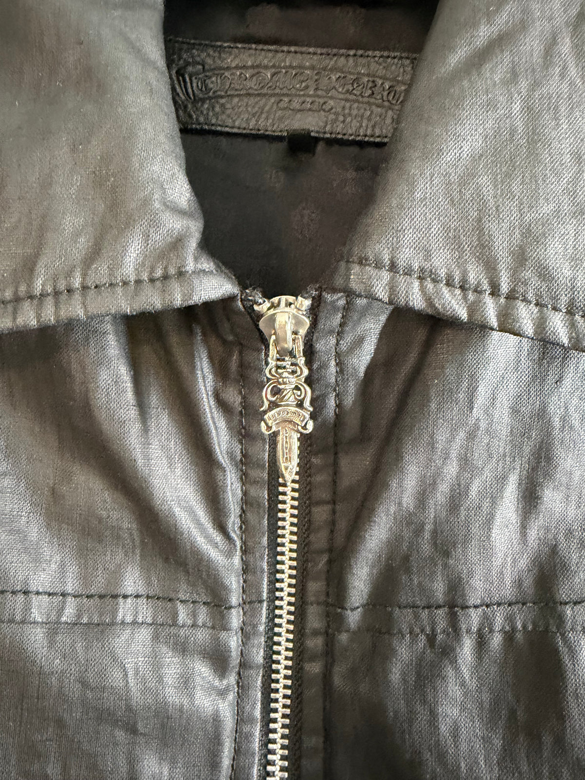 Chrome Hearts Carmalita Fleury Leather Zip-Up Jacket