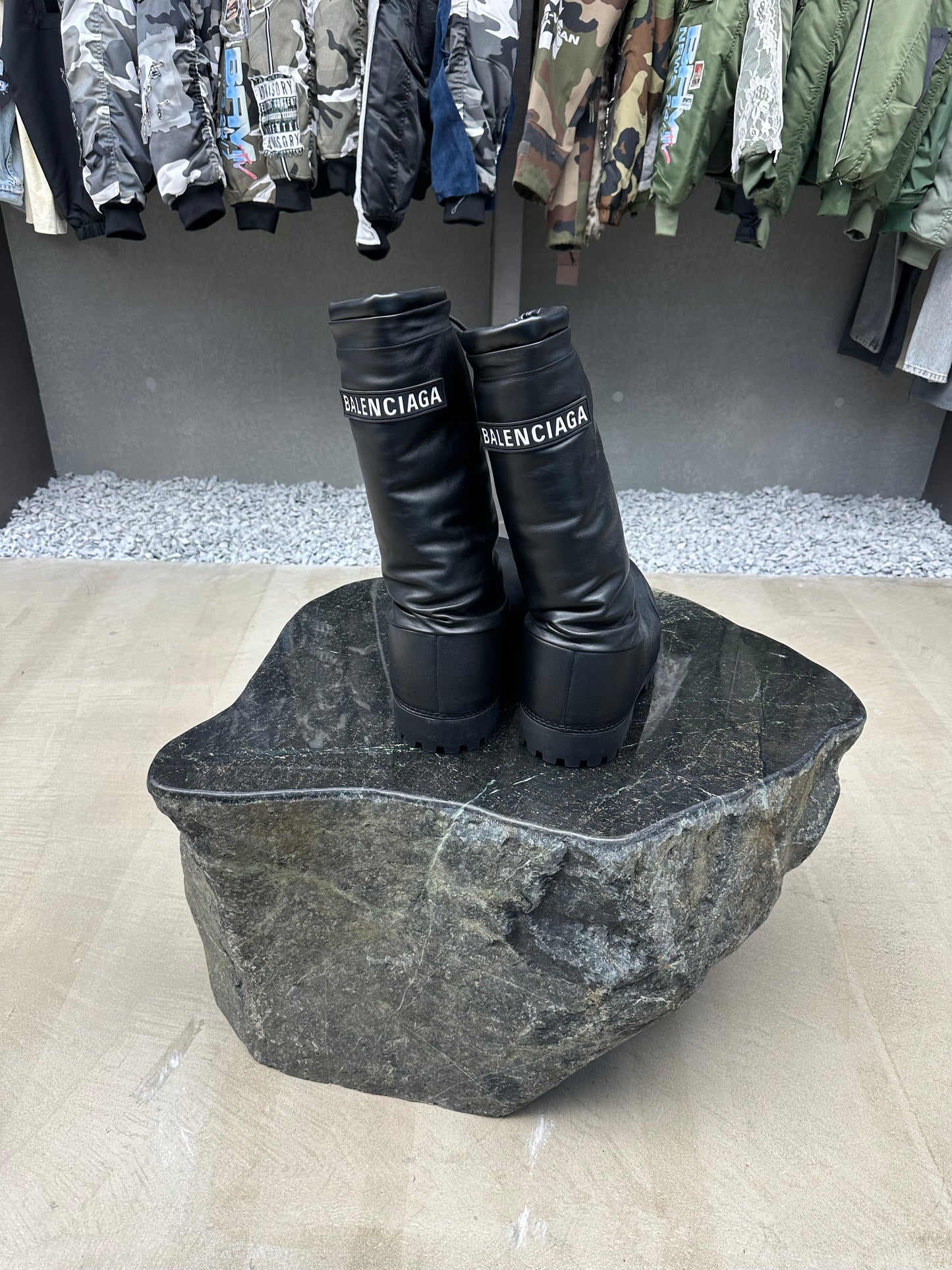 Balenciaga Alaska leather boots high