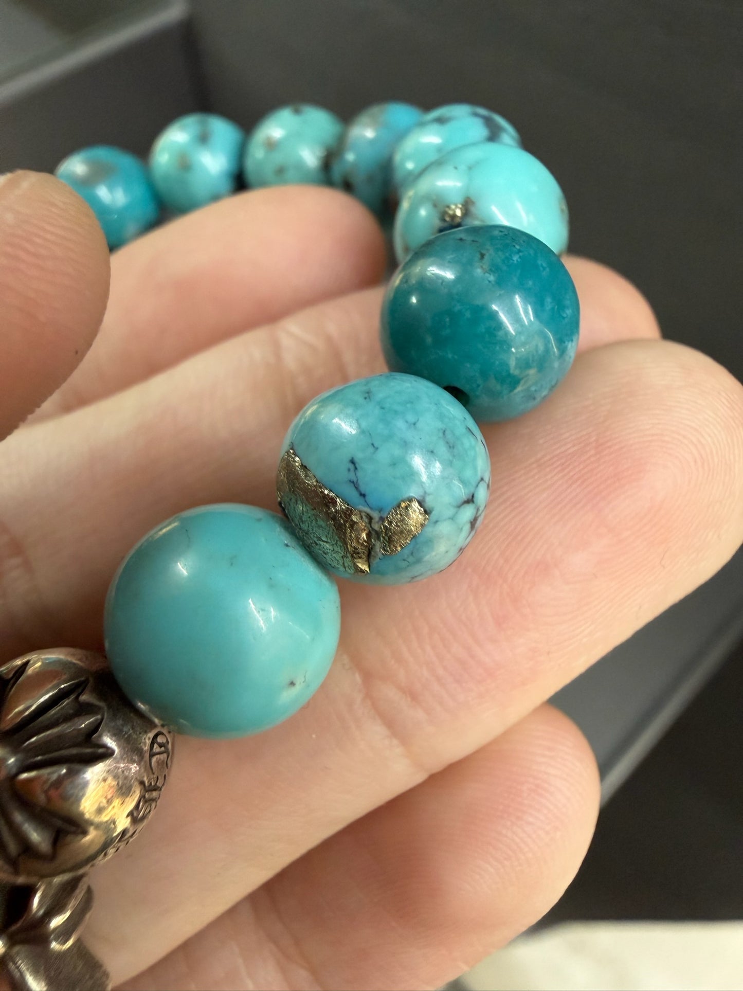 Chrome Hearts Turquoise Bead Bracelet