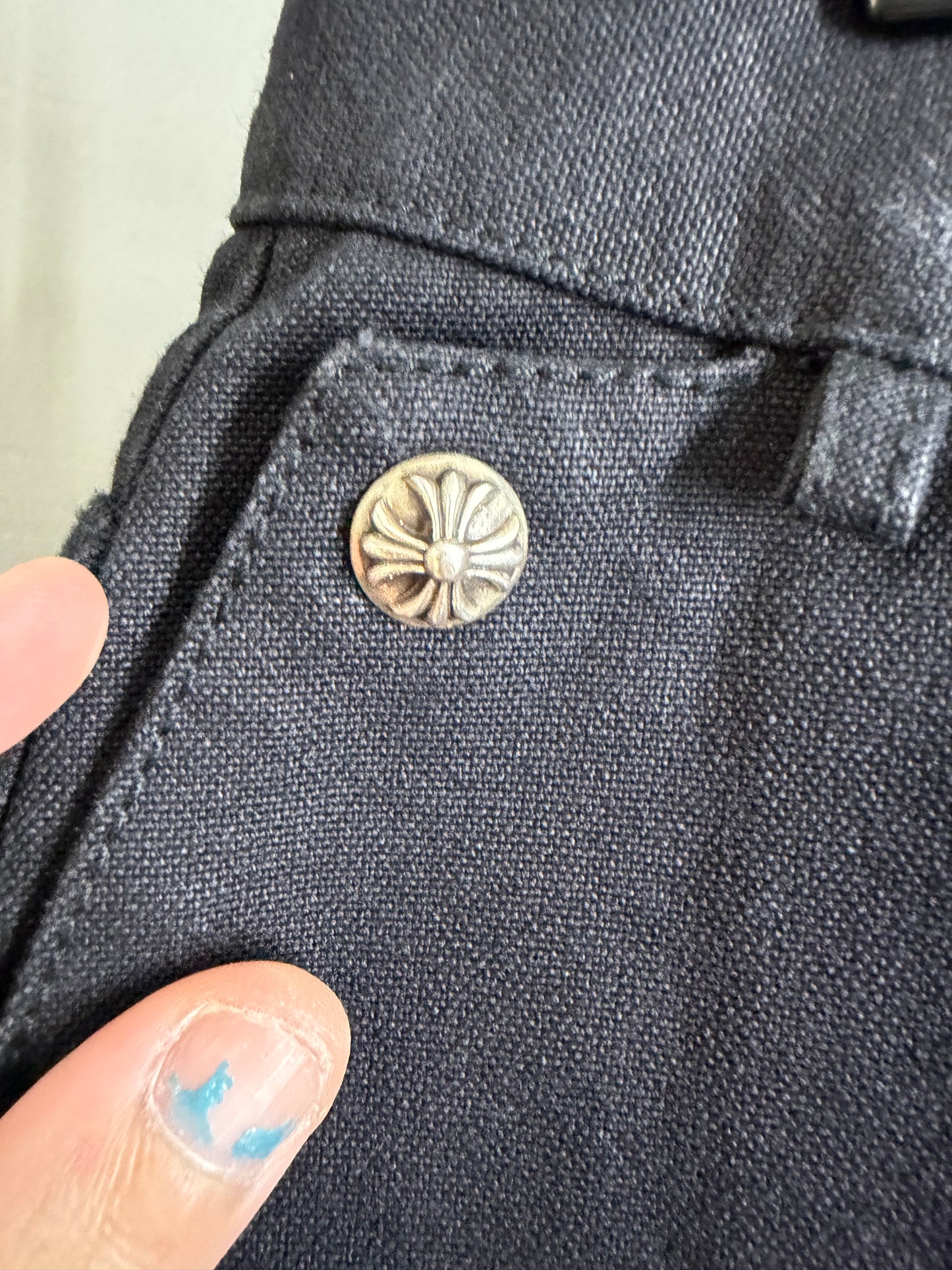 Chrome Hearts Cemetery Cross Patch Carpenter Pants