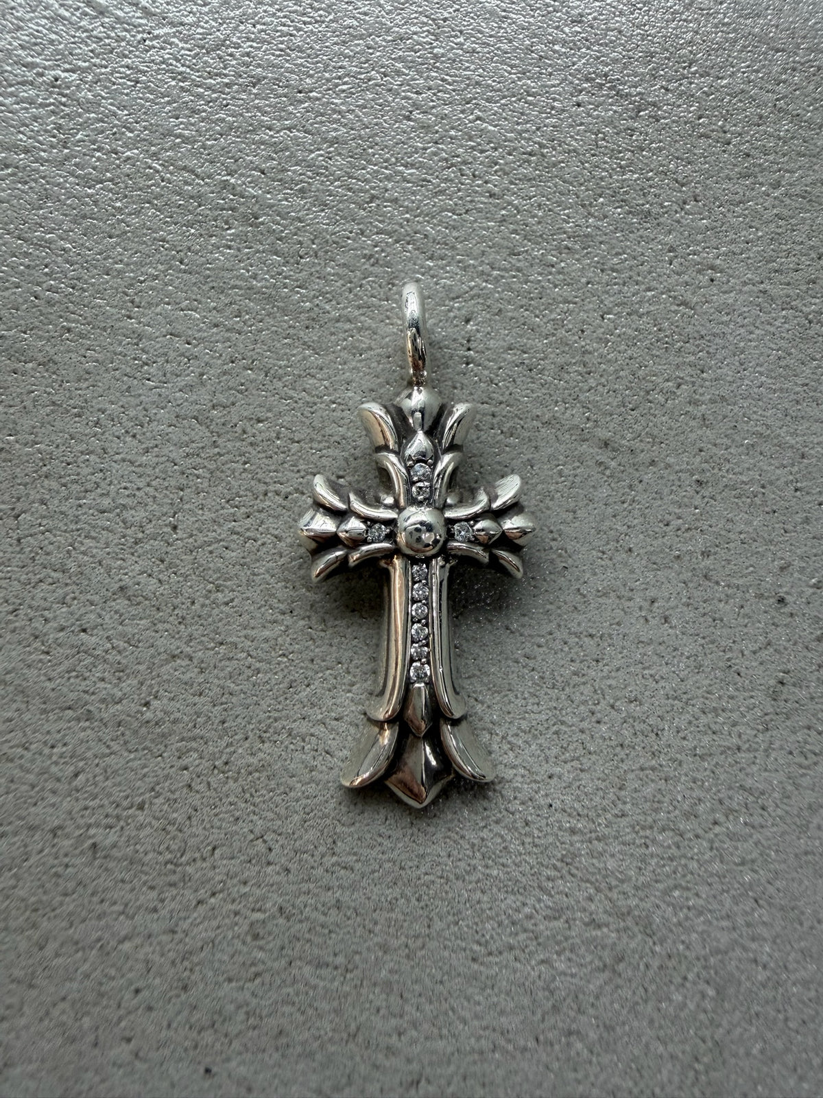 Chrome Hearts DBL Double Cross Pendant with Diamonds