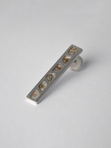 Parts Of Four Plate Earring (0.6 CT, 6 Diamond Slabs, 34mm, MA+DIA)