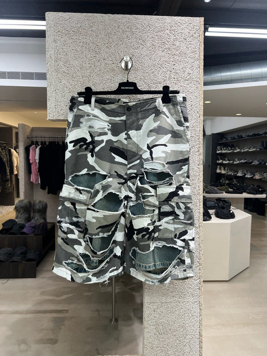 Balenciaga Trompe-L’Oeil Camo Shorts