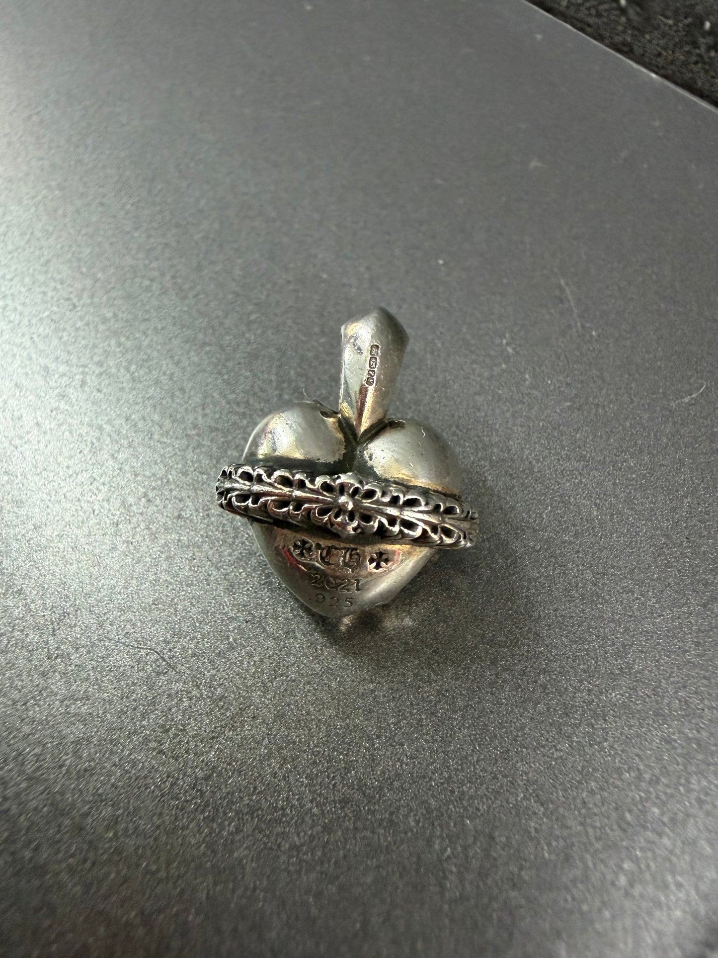 Chrome Hearts Orbit Heart Charm Pendant
