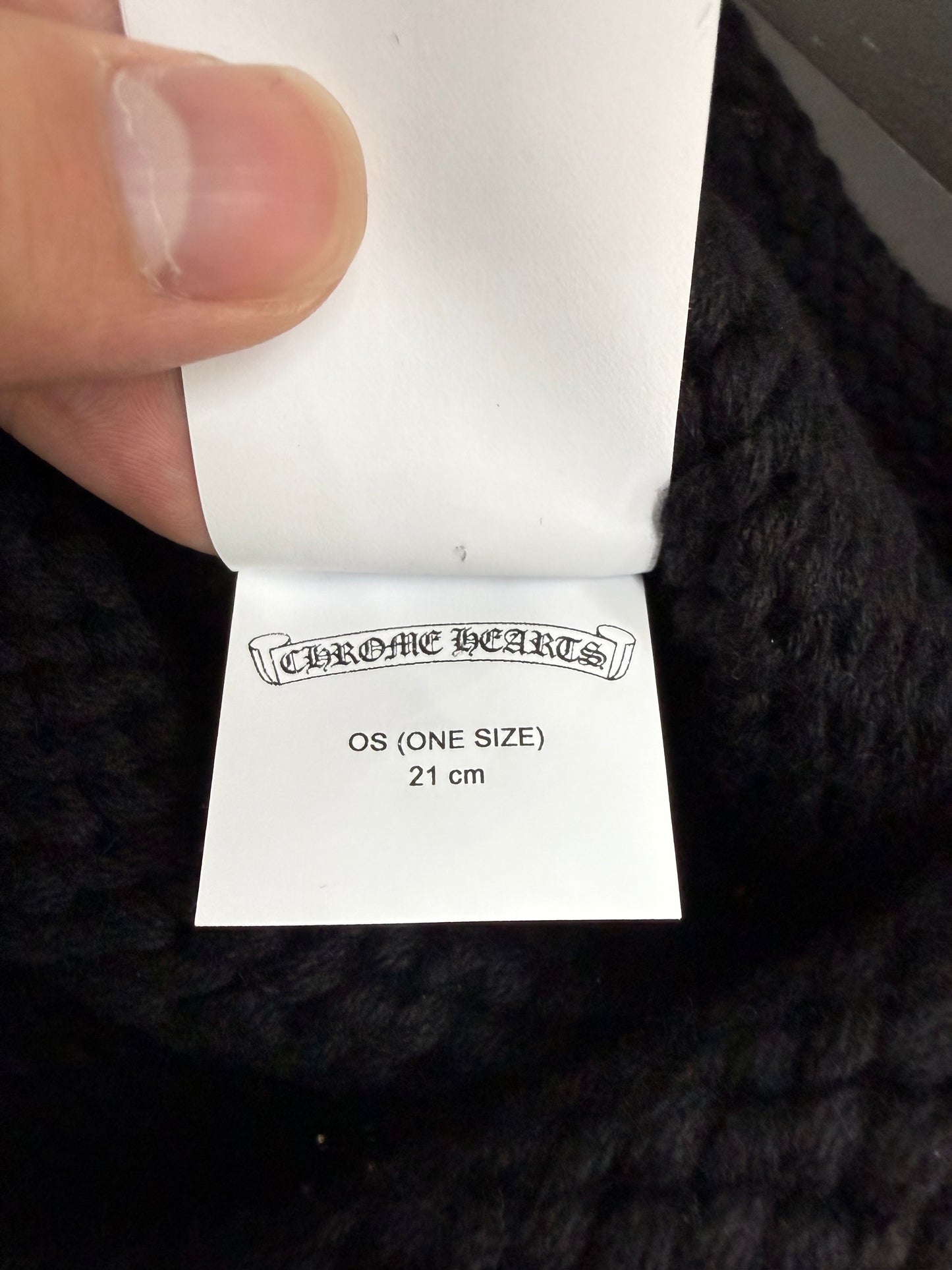 Chrome Hearts Leather Cross Patch Cotton Beanie