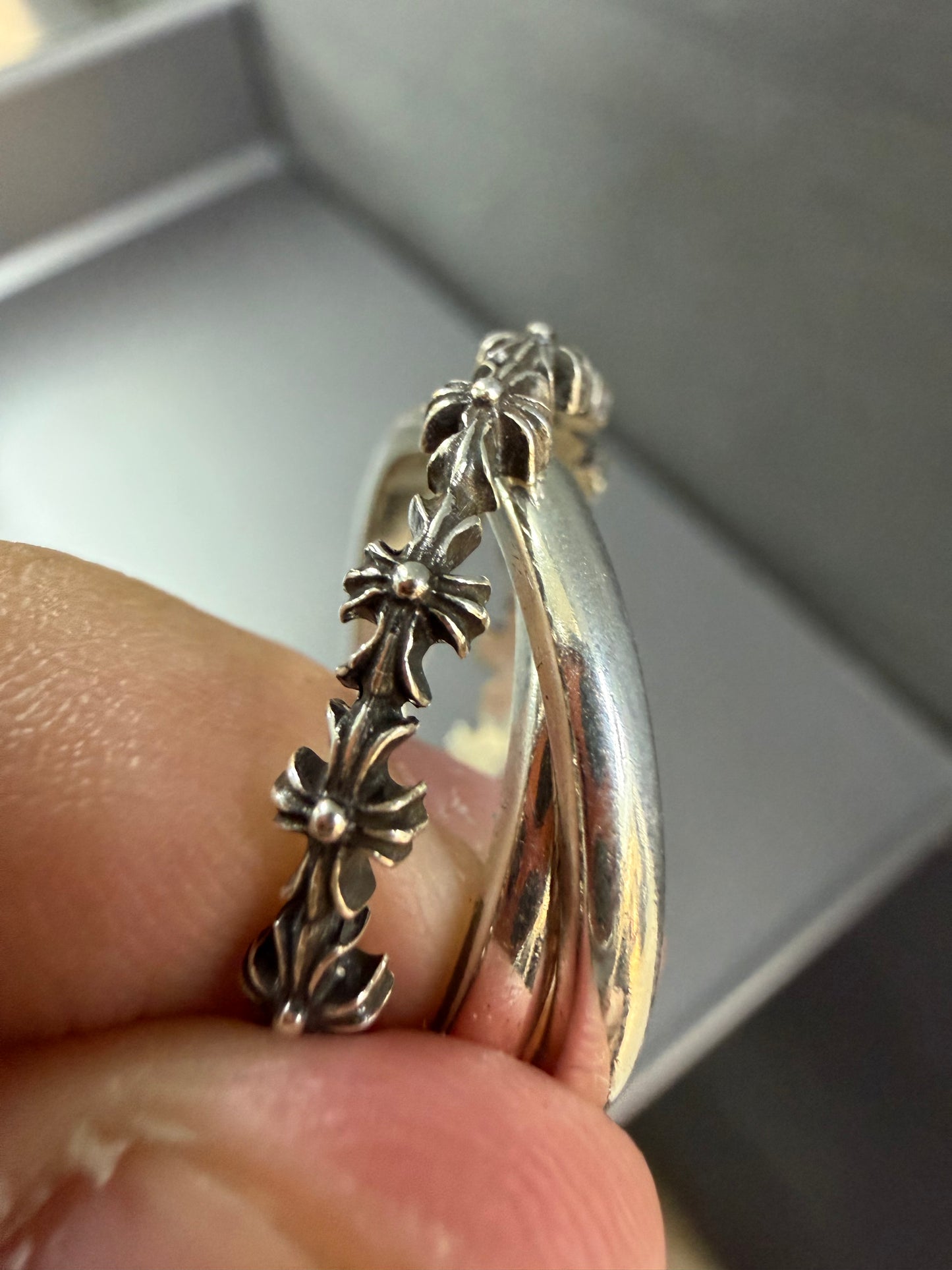 Chrome Hearts Tiny E Band Triple Ring