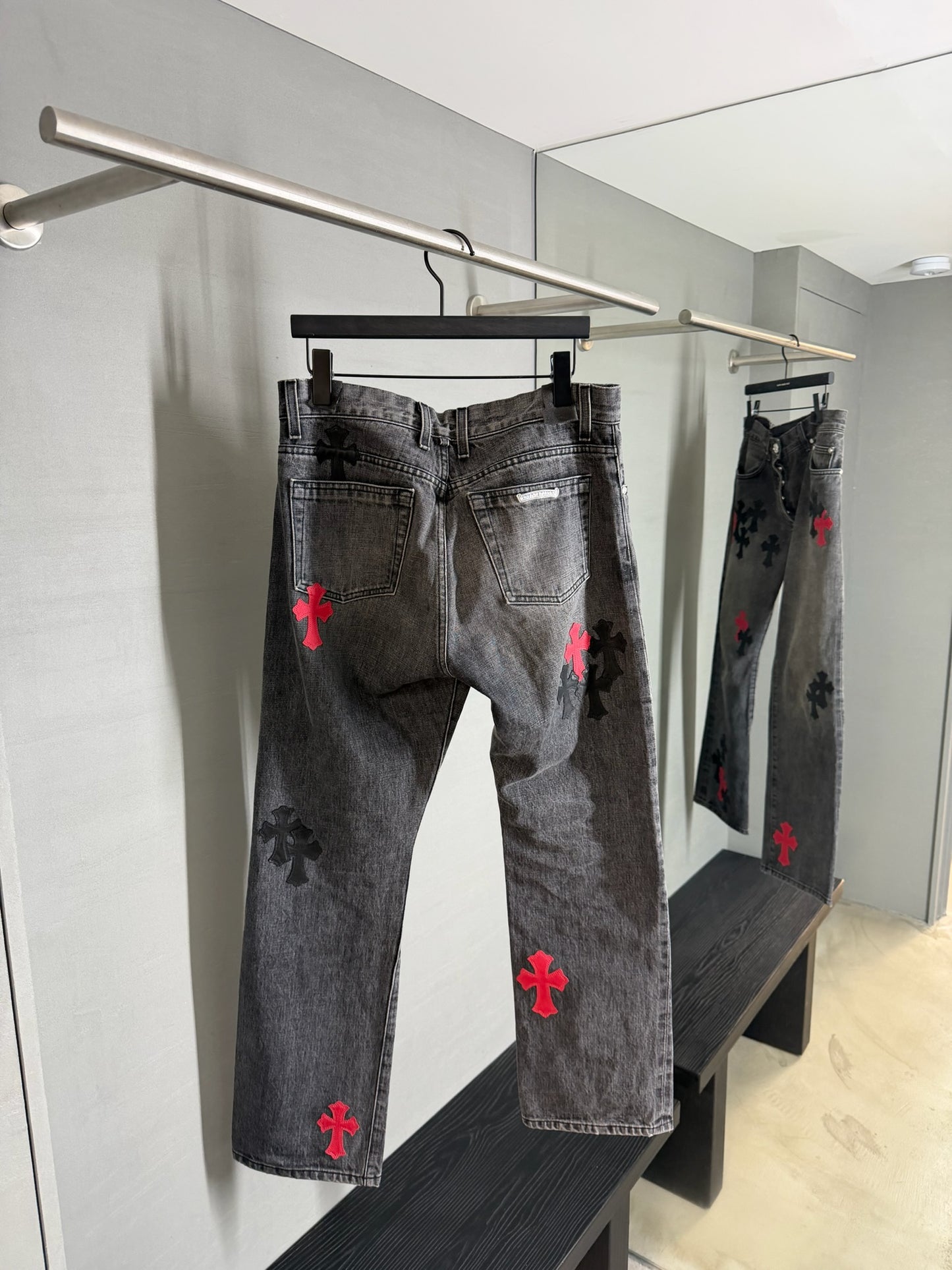 Chrome Hearts Multi-Cross Fade Jeans