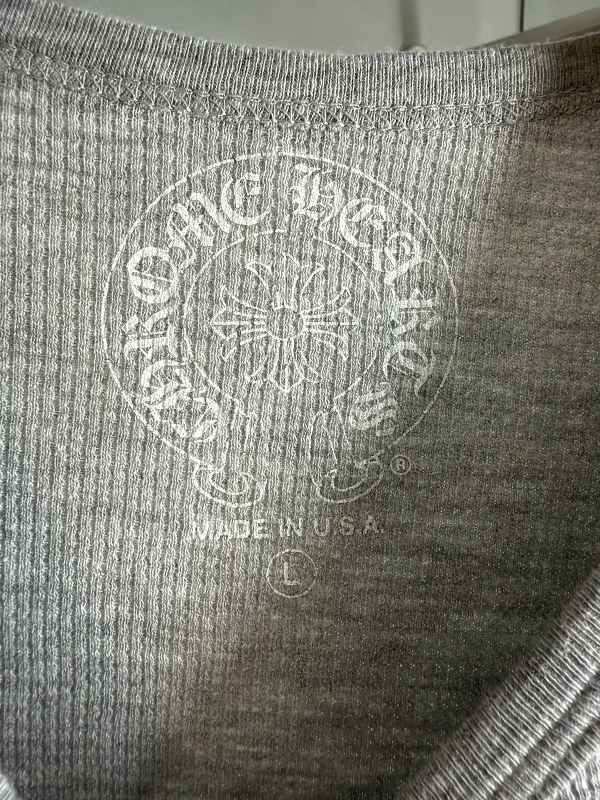 Chrome Hearts Horseshoe Floral Waffle Long Sleeve