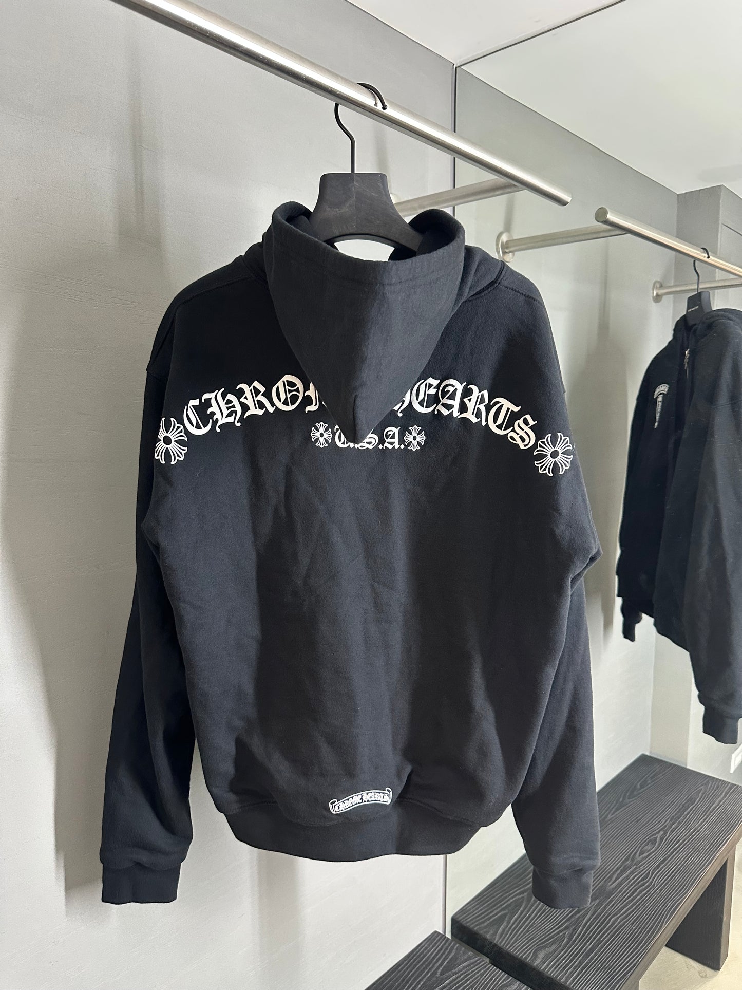 Chrome Hearts T-bar Logo Waffle Zip-up