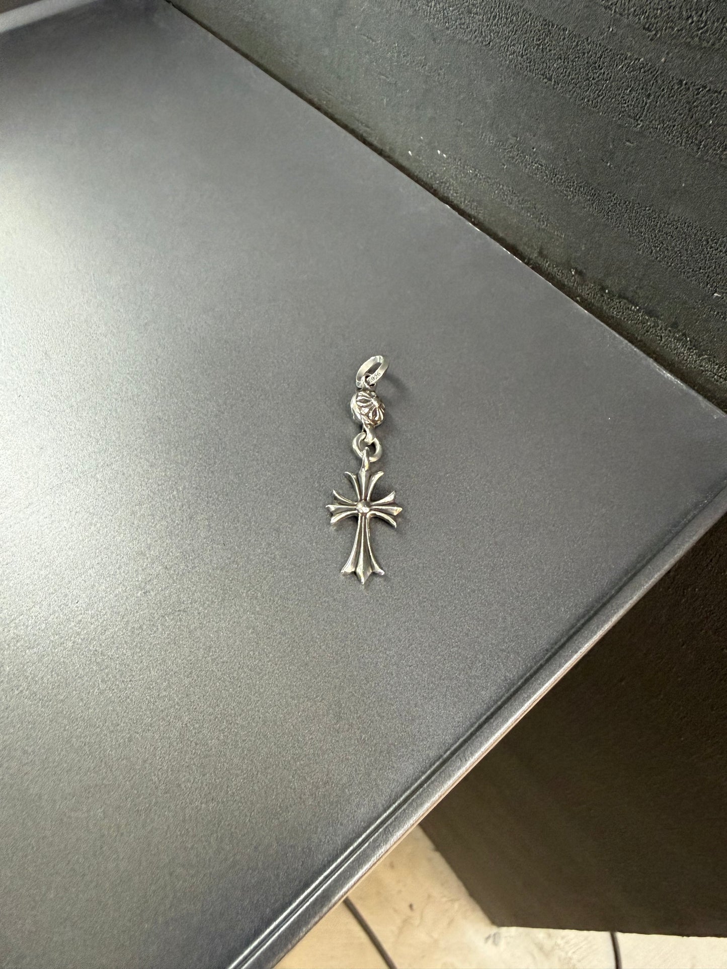 Chrome Hearts Ball Tiny Cross Pendant with Ball Chain