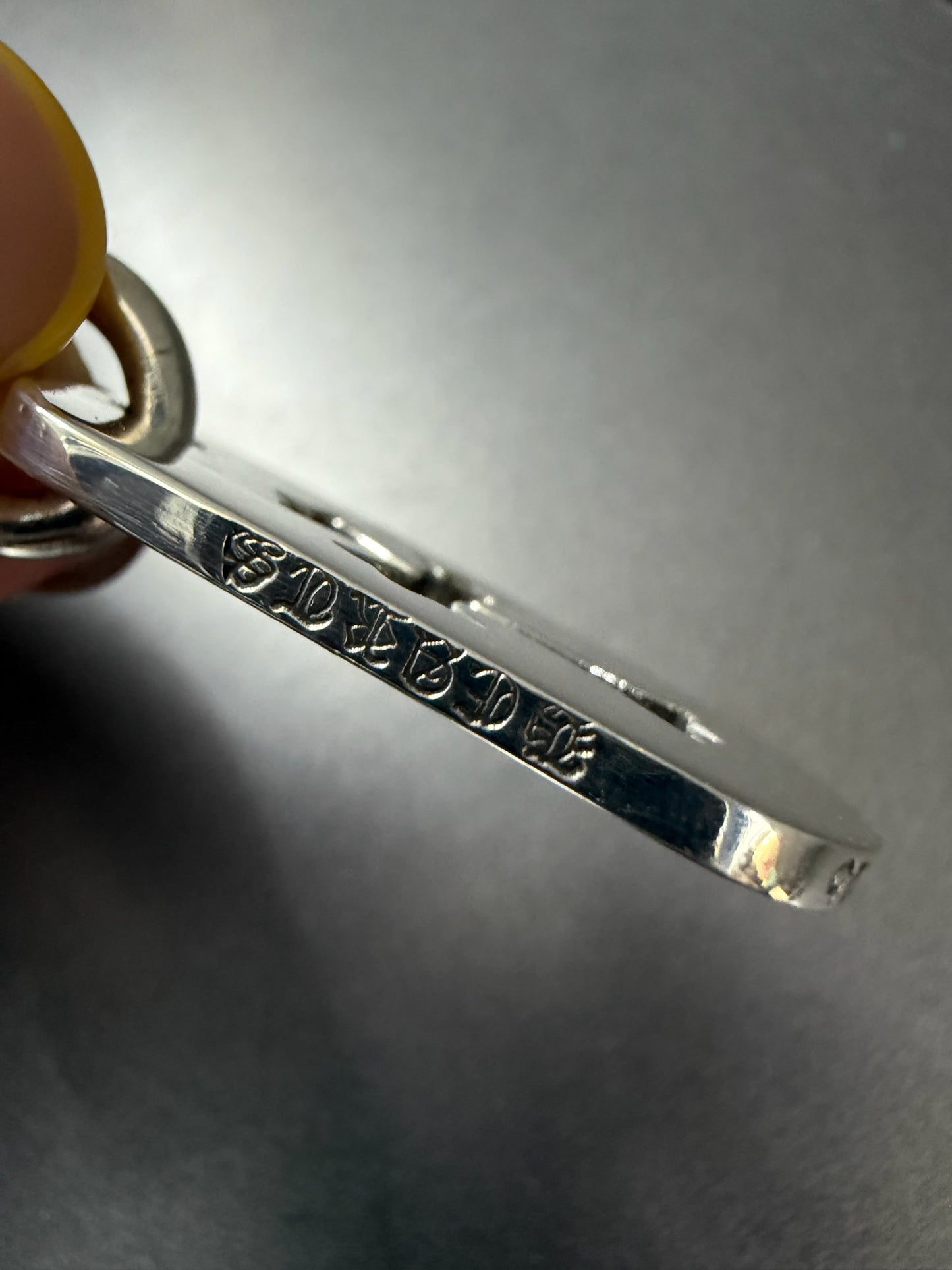 Chrome Hearts Diamonds Dog Tag Necklace