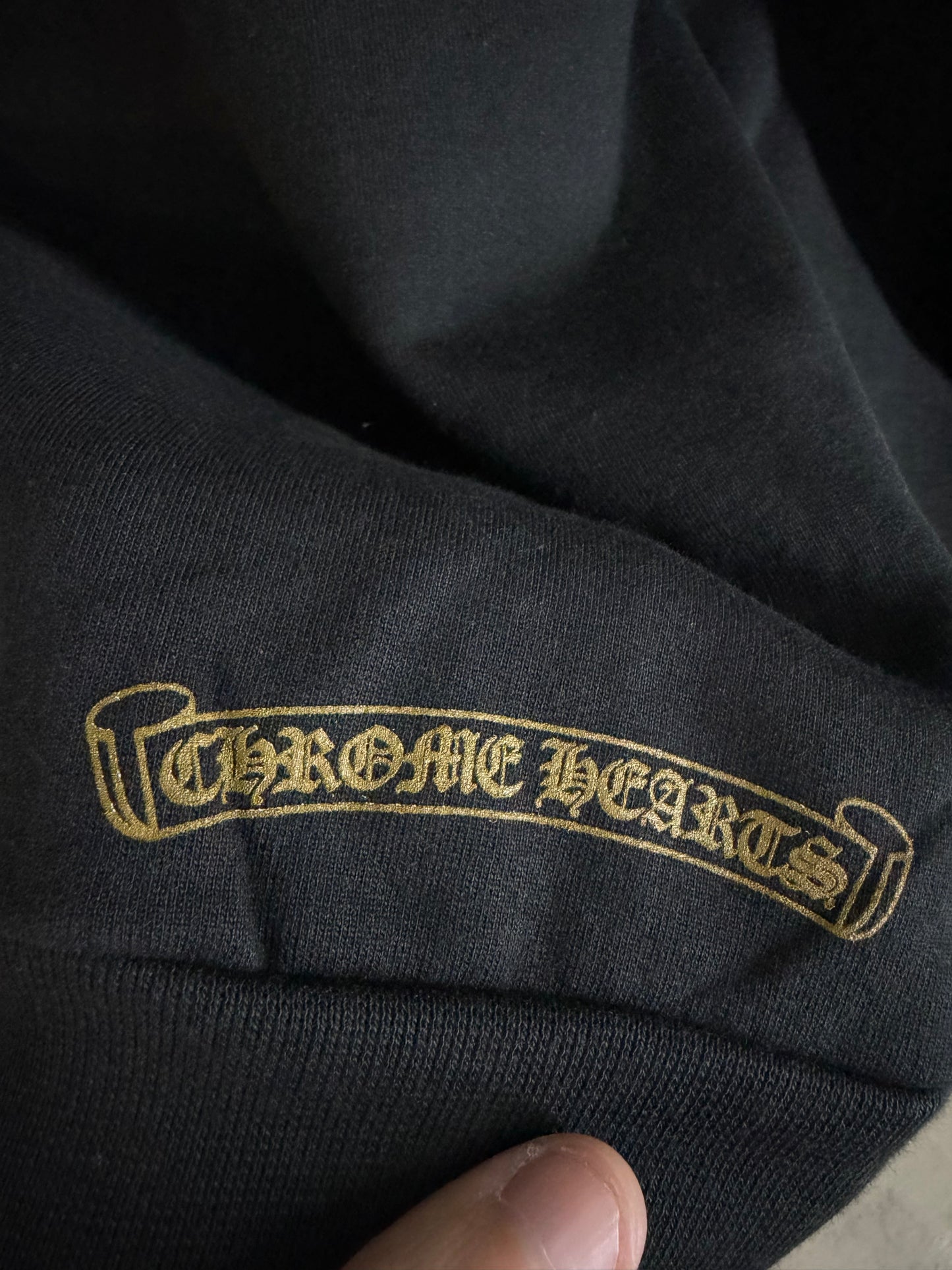Chrome Hearts Gothic Script Vertical Logo Zip-up