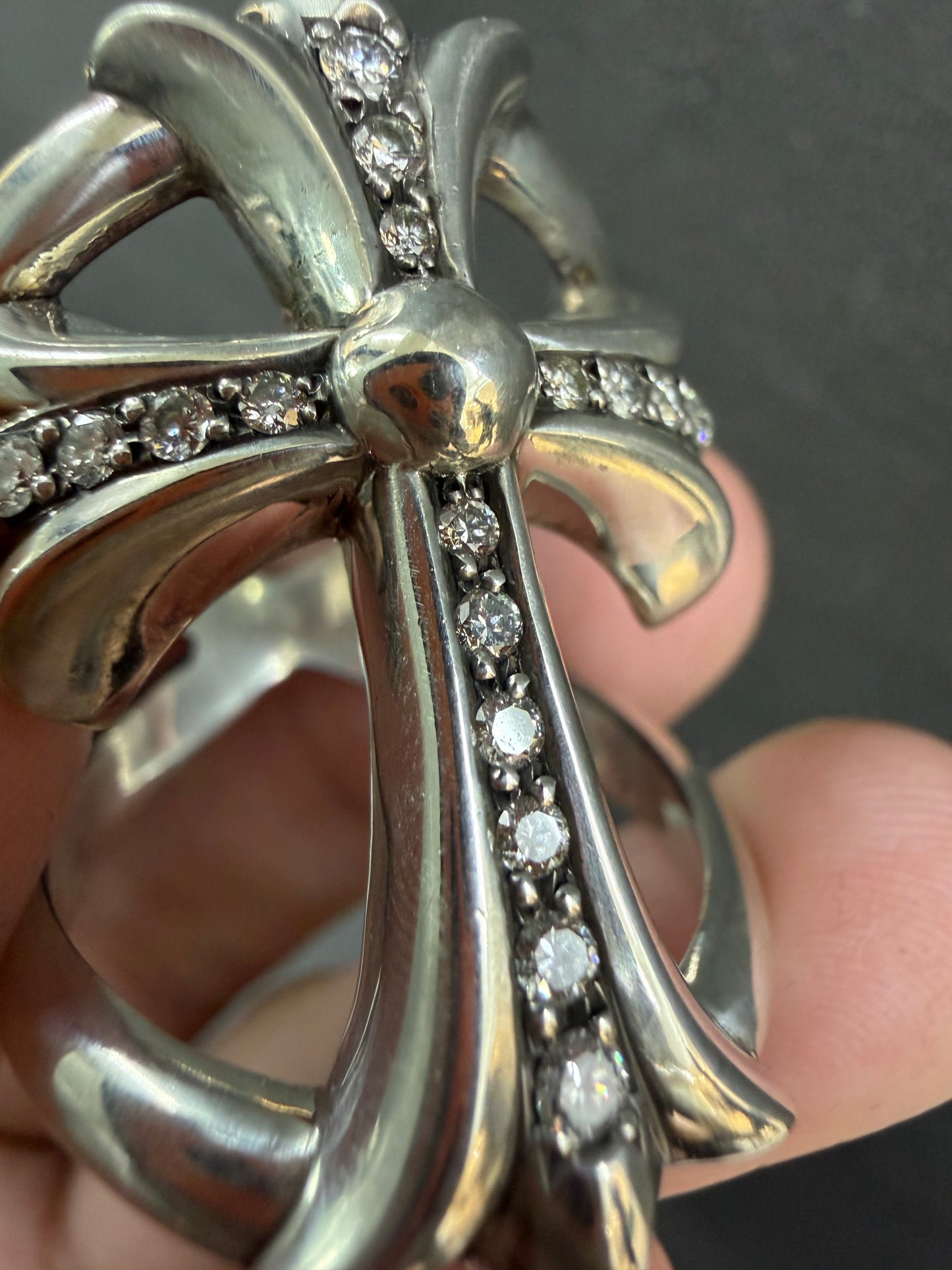 Chrome Hearts Infinity Ring with Diamonds