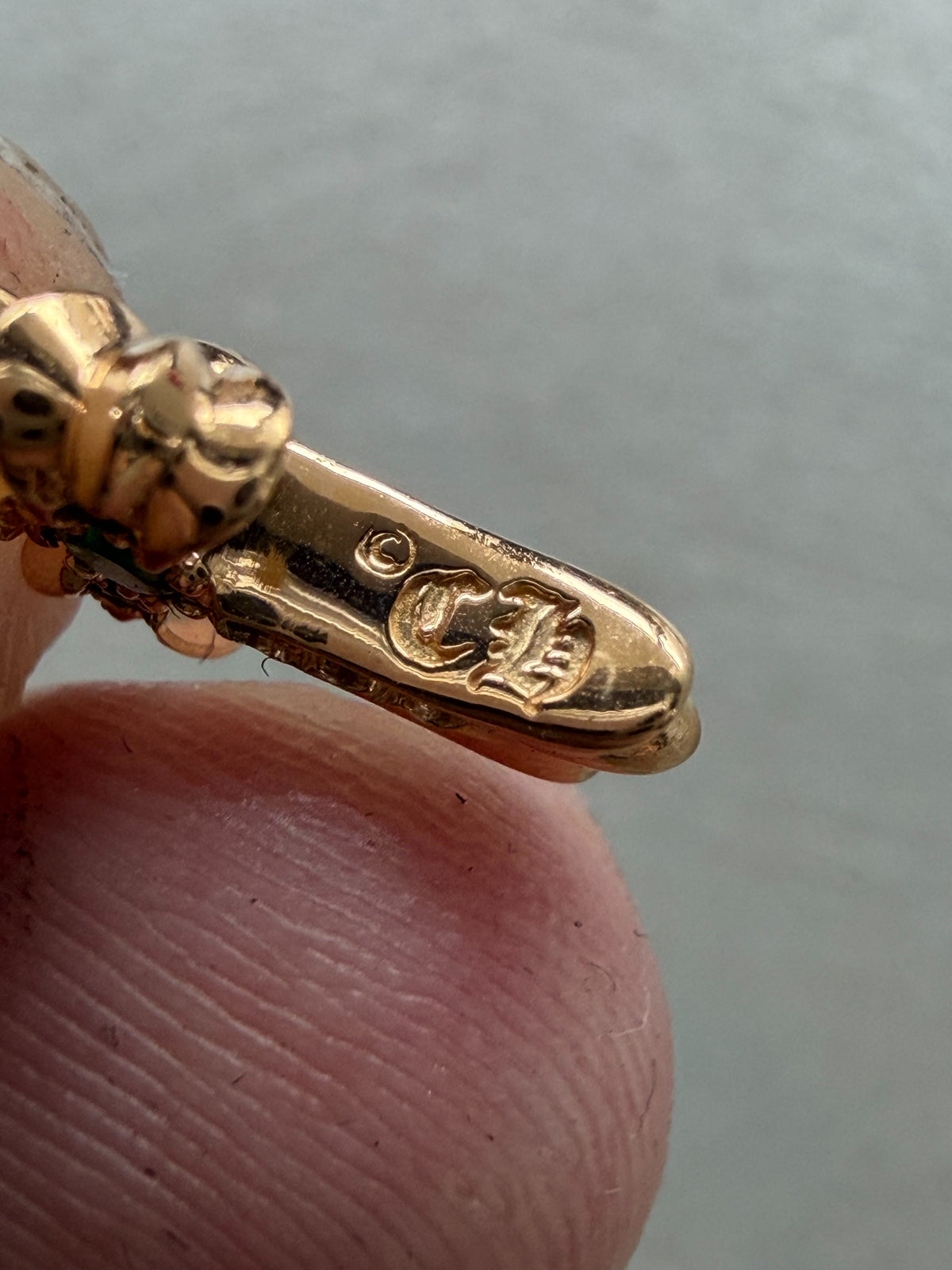 Chrome Hearts 22k Babyfat Pendant with Emerald