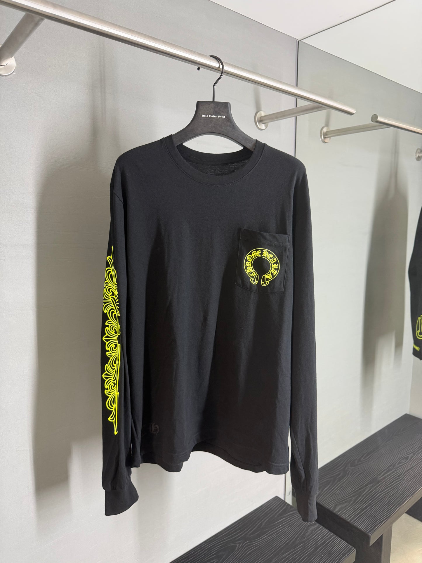 Chrome Hearts Neon Horseshoe Floral Long Sleeve