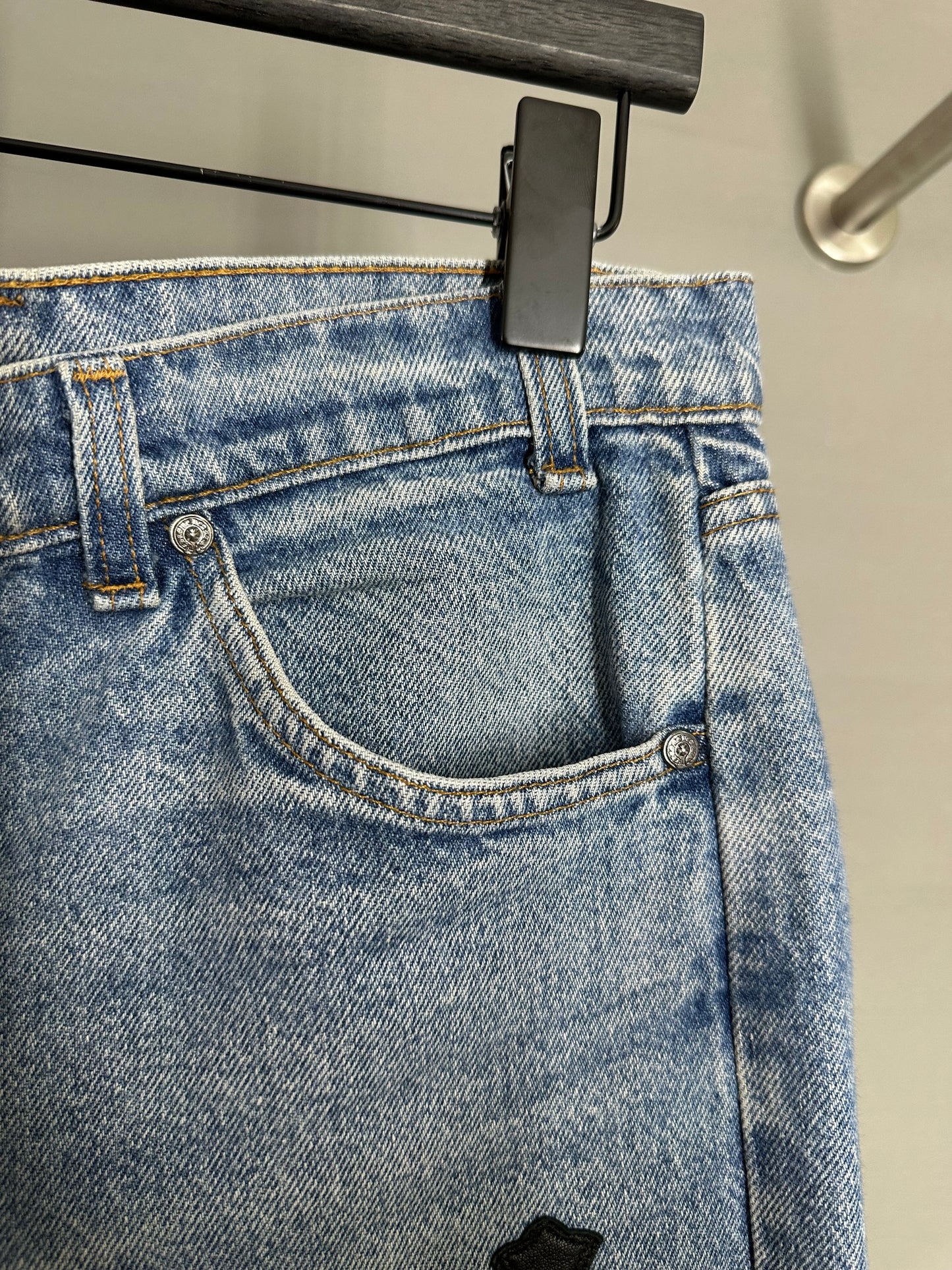 Chrome Hearts Levi’s 505 Cross Patch Jeans