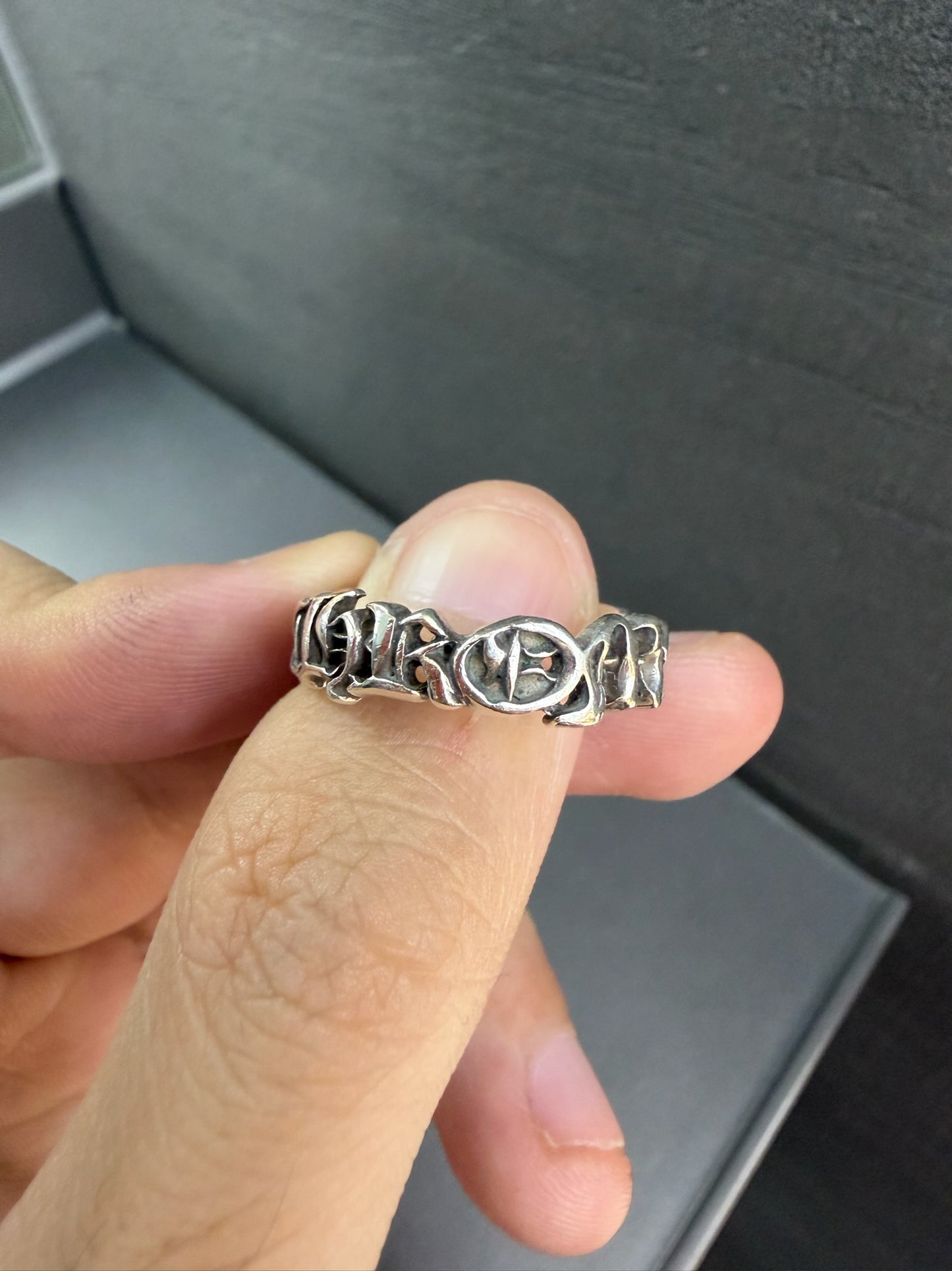 Chrome Hearts Script Band Ring