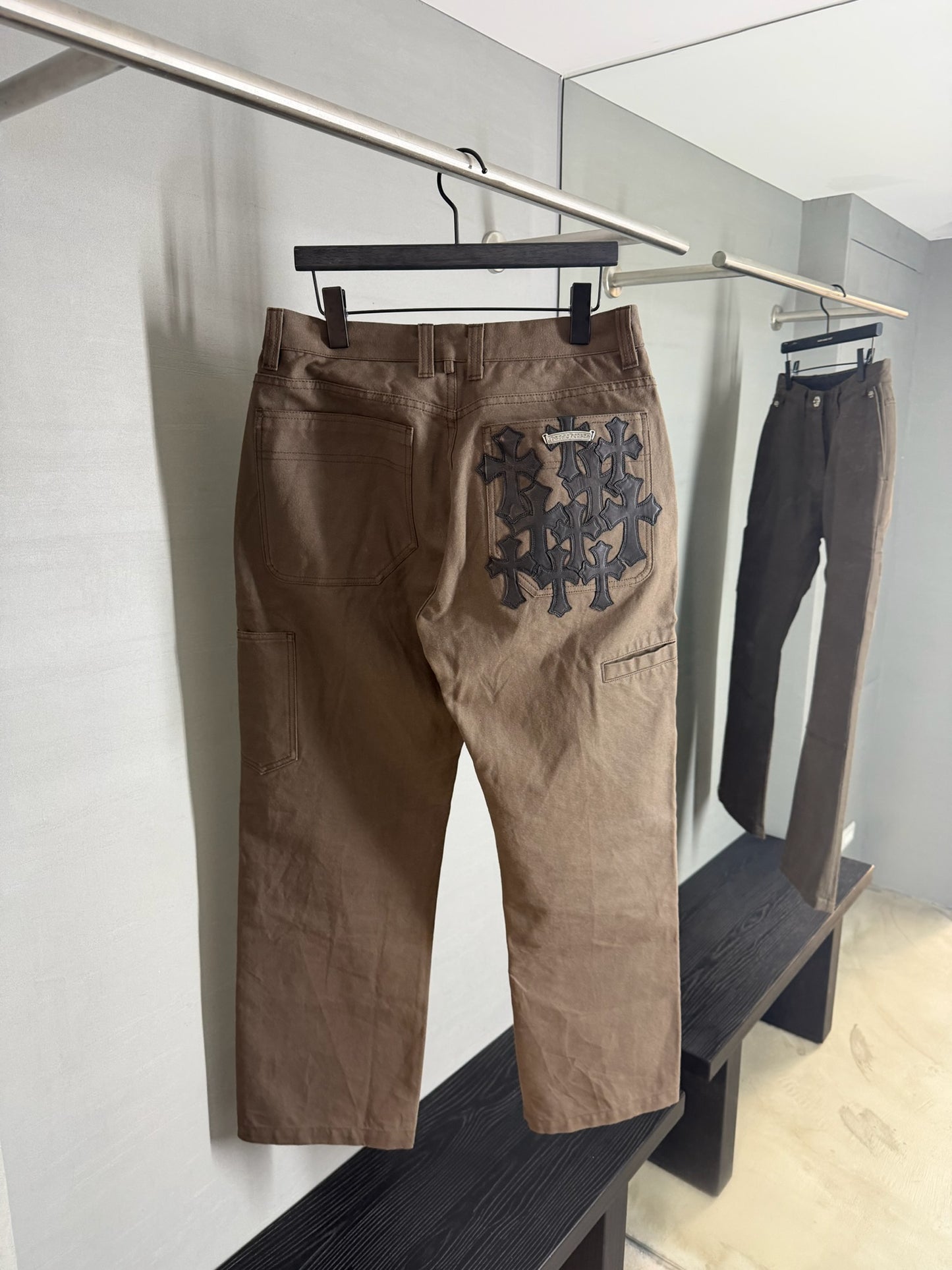 Chrome Hearts Cross Patch Carpenter Pants