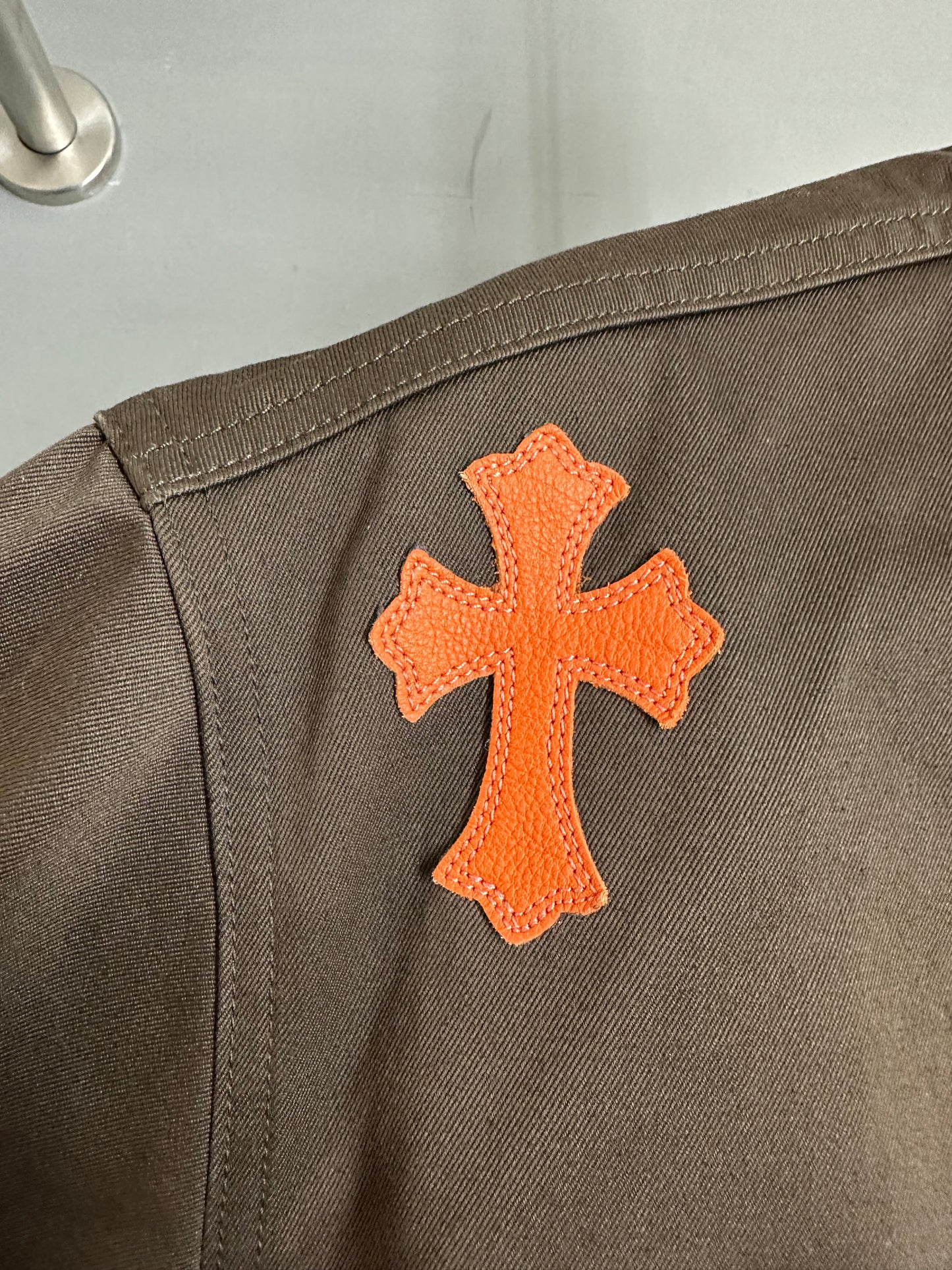 Chrome Hearts Camouflage & Orange Patch Work Dog Jacket