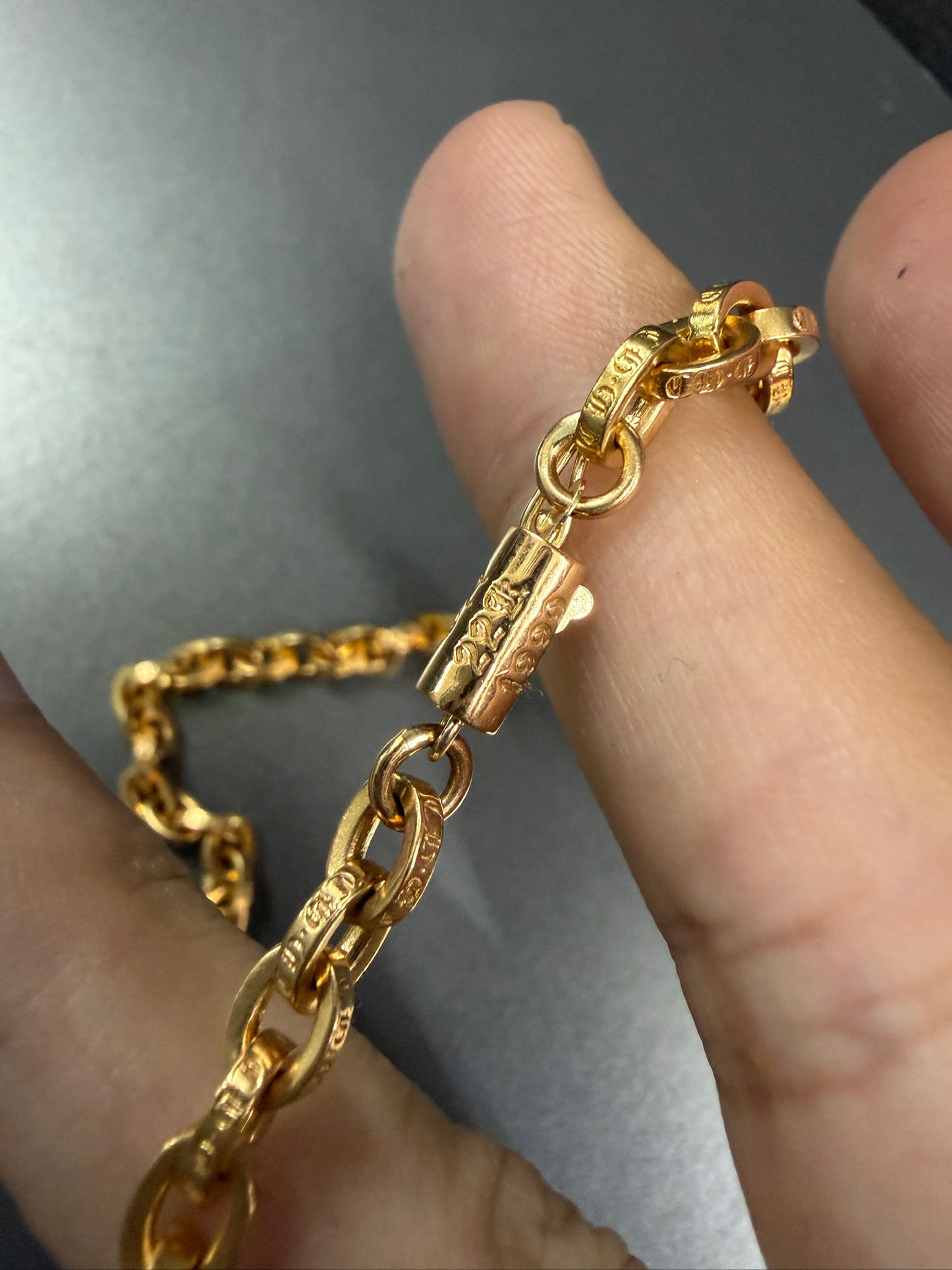 Chrome Hearts 22K Paperfat with Diamonds Necklace