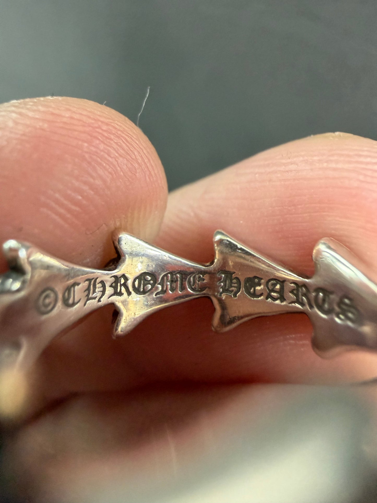 Chrome Hearts Fishbone Cross Tail Ring