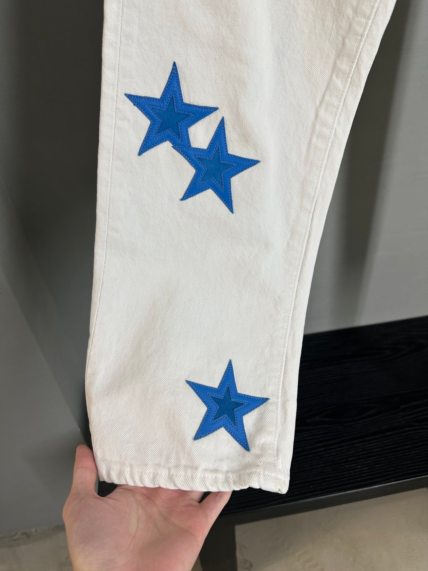 Chrome Hearts Blue Star Patch Levi’s 501 Jeans